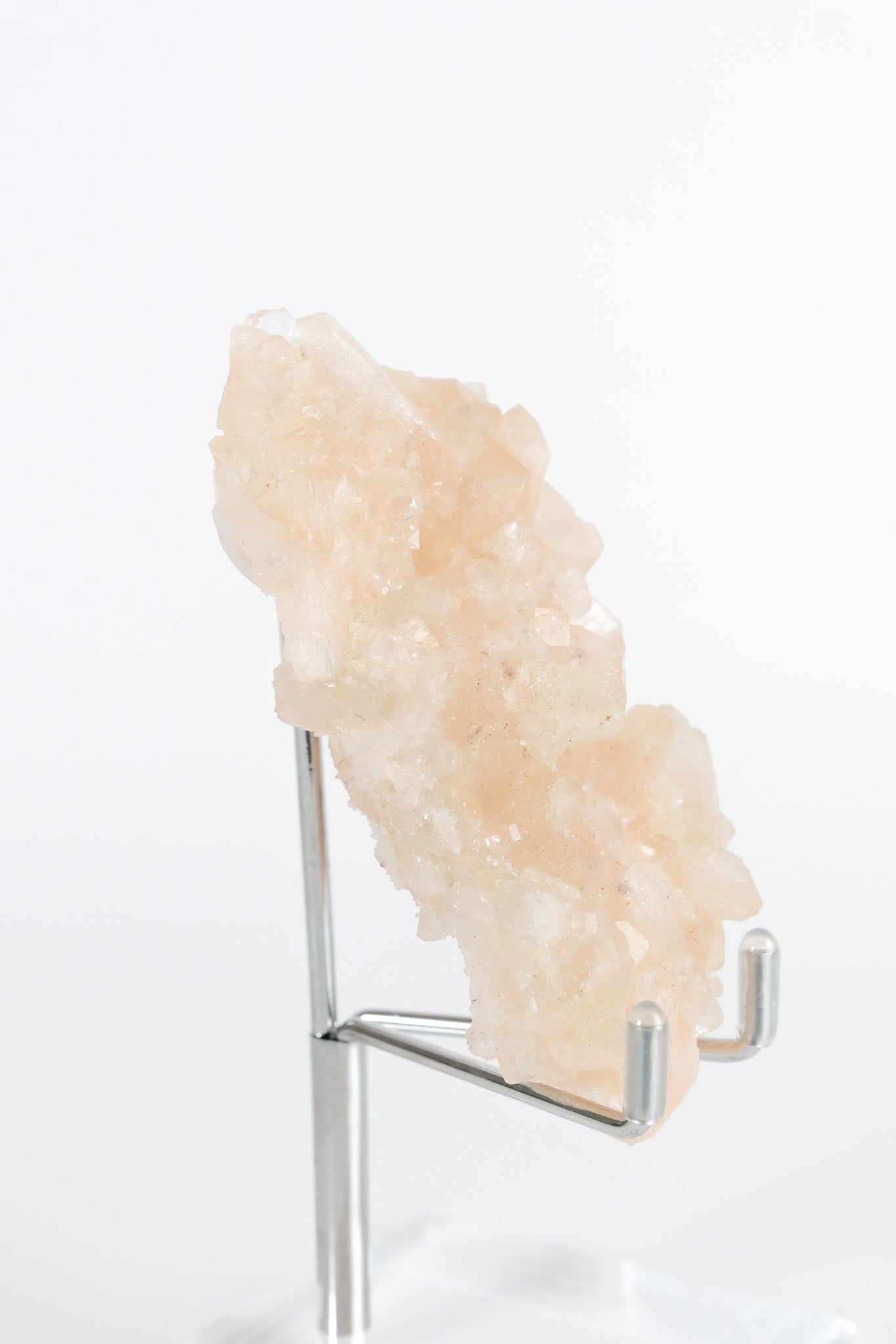 Green Apophyllite with Pink Stilbite & Sugar Druzy Cluster