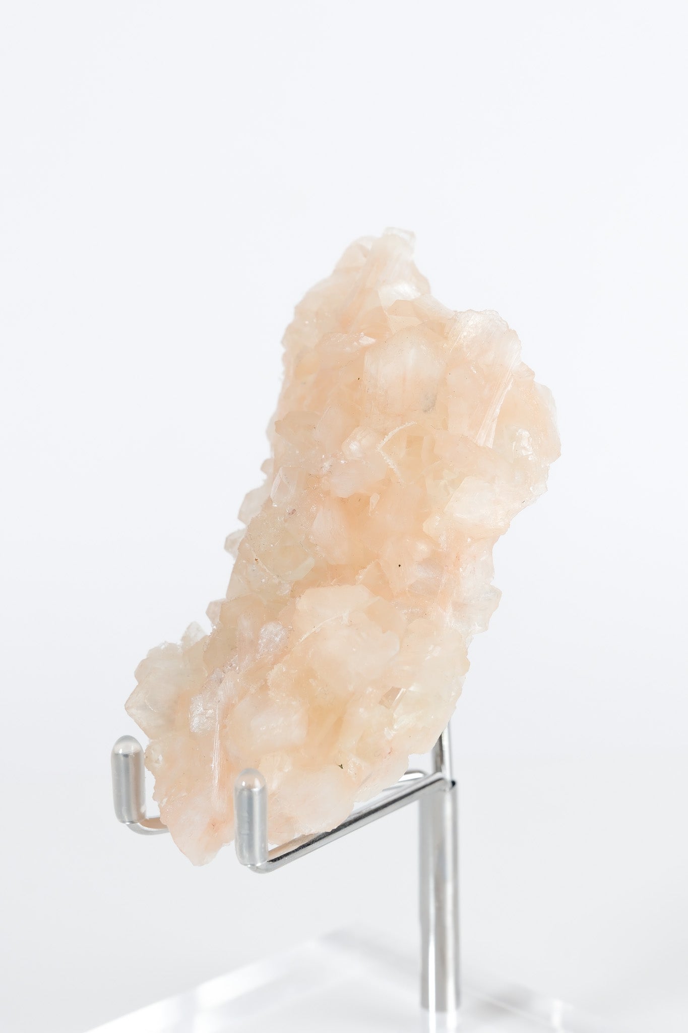 Green Apophyllite with Pink Stilbite & Sugar Druzy Cluster