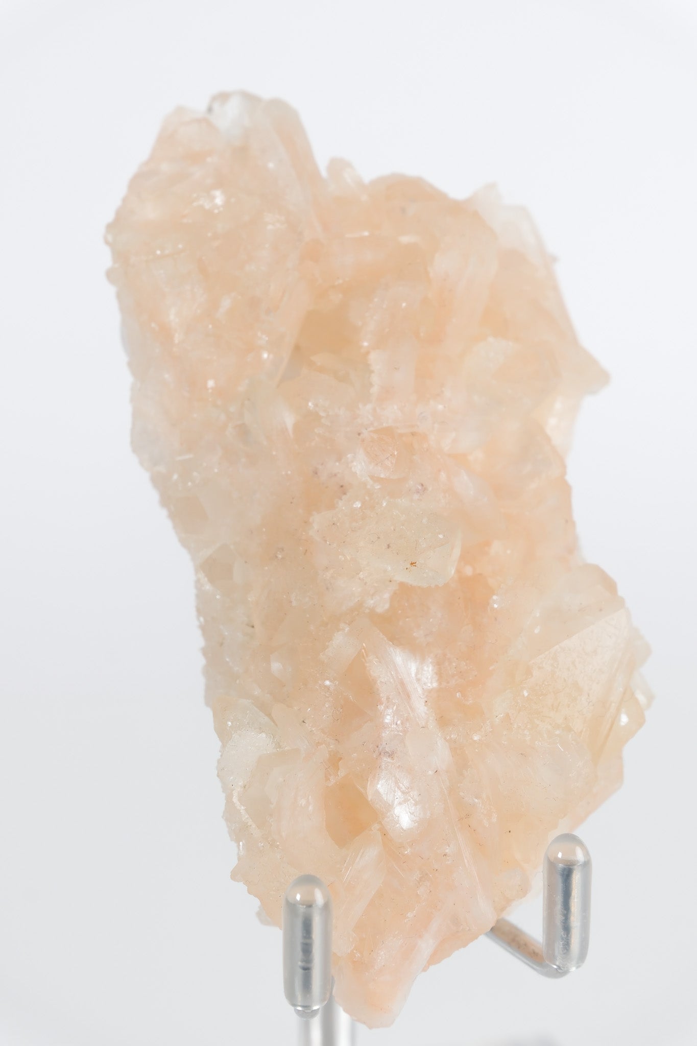 Green Apophyllite with Pink Stilbite & Sugar Druzy Cluster