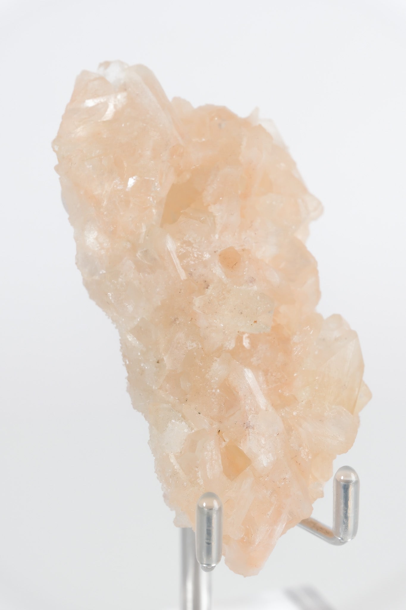 Green Apophyllite with Pink Stilbite & Sugar Druzy Cluster