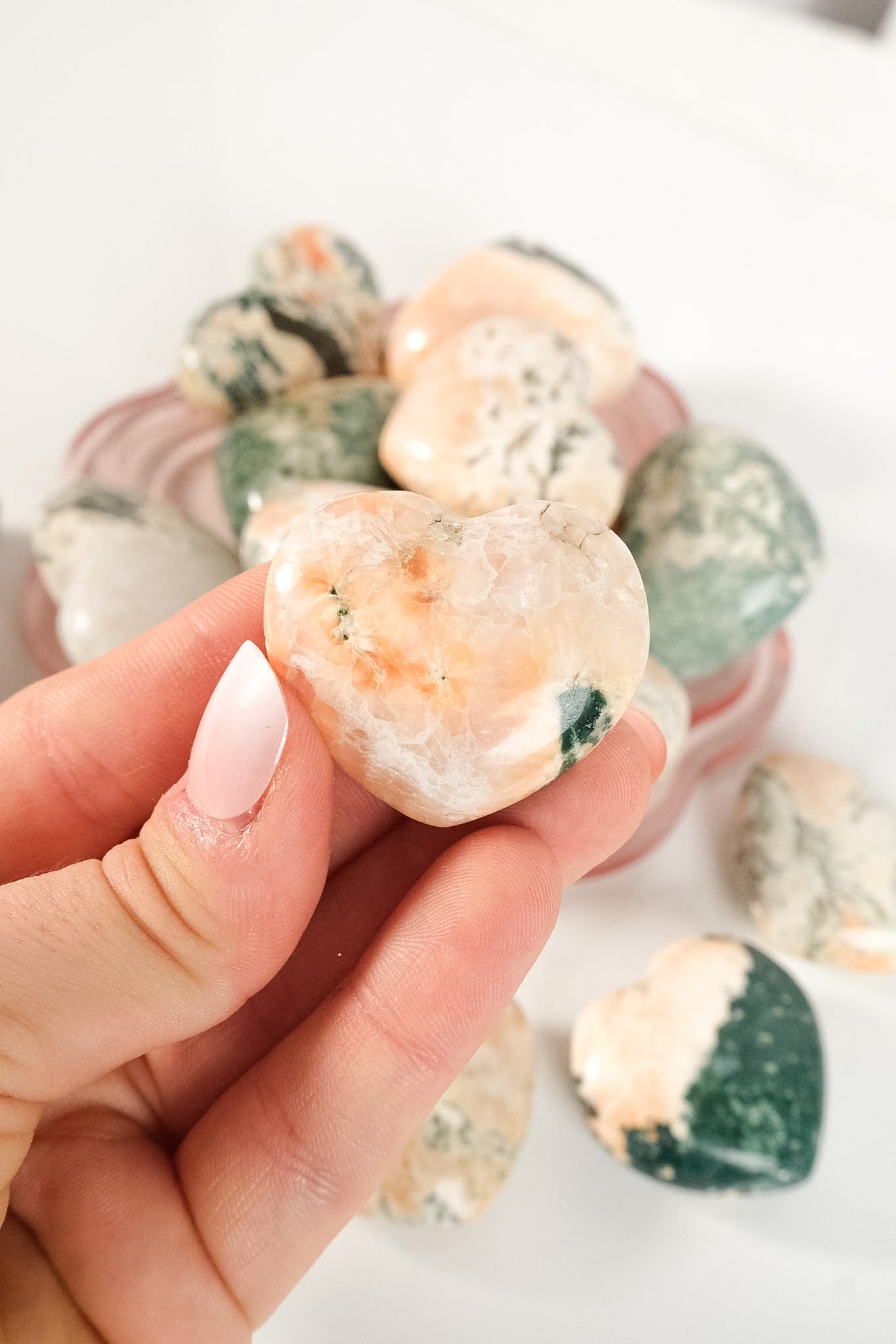 Tree Agate Heulandite Heart
