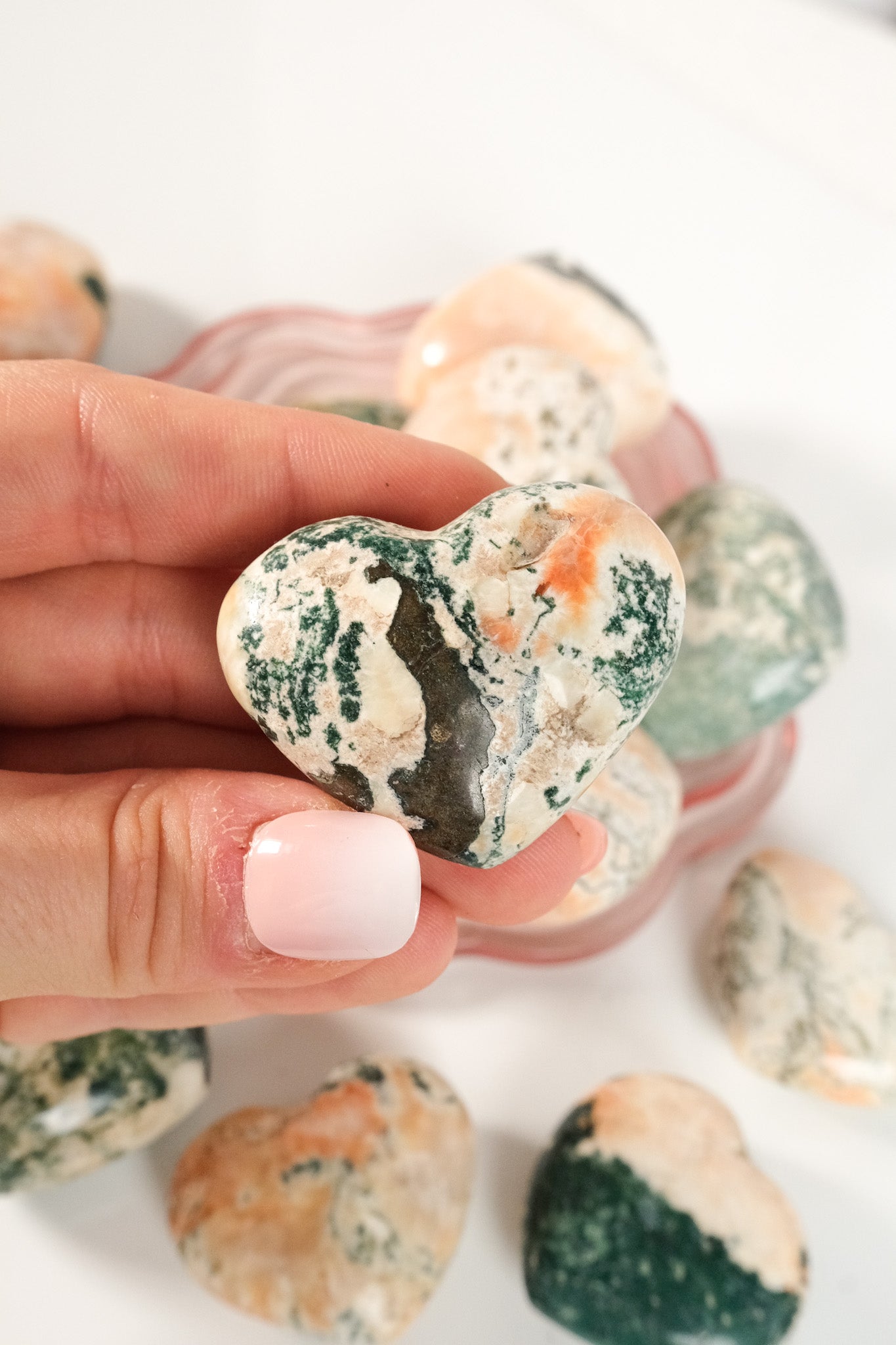 Tree Agate Heulandite Heart