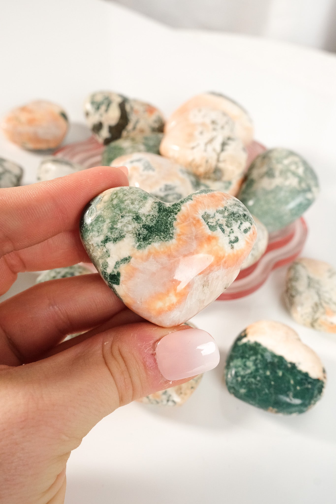 Tree Agate Heulandite Heart