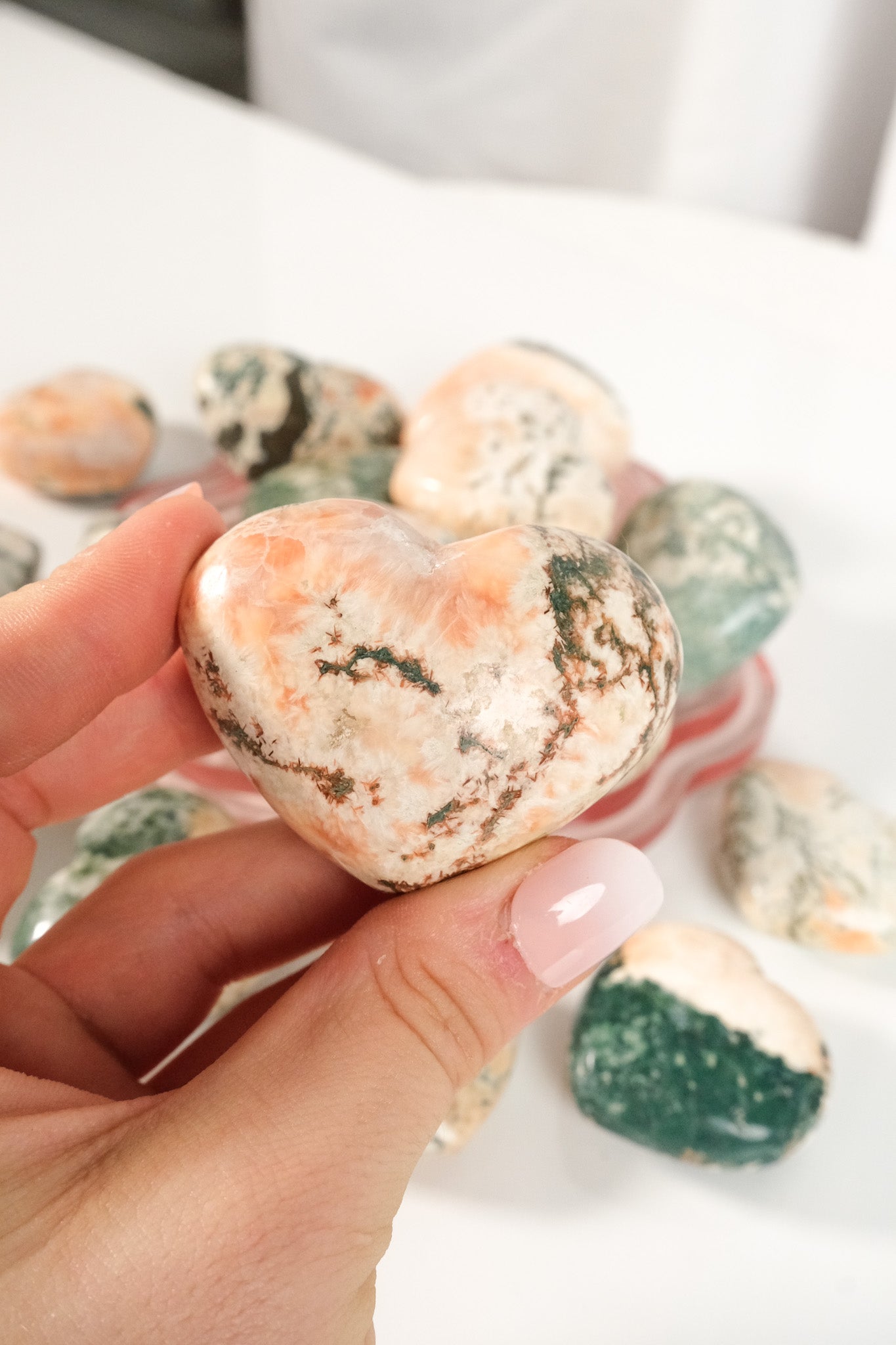 Tree Agate Heulandite Heart