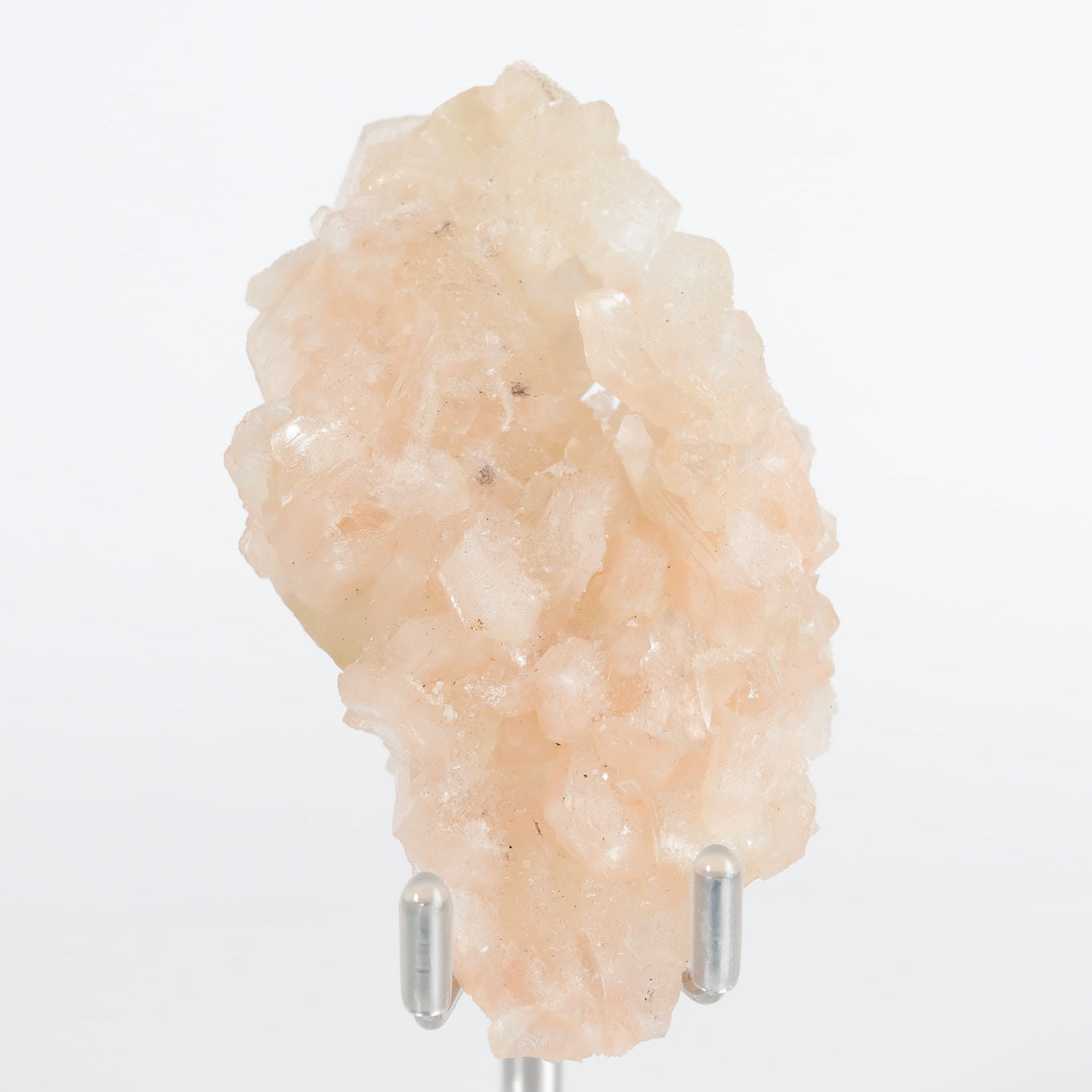 Green Apophyllite with Pink Stilbite & Sugar Druzy Cluster