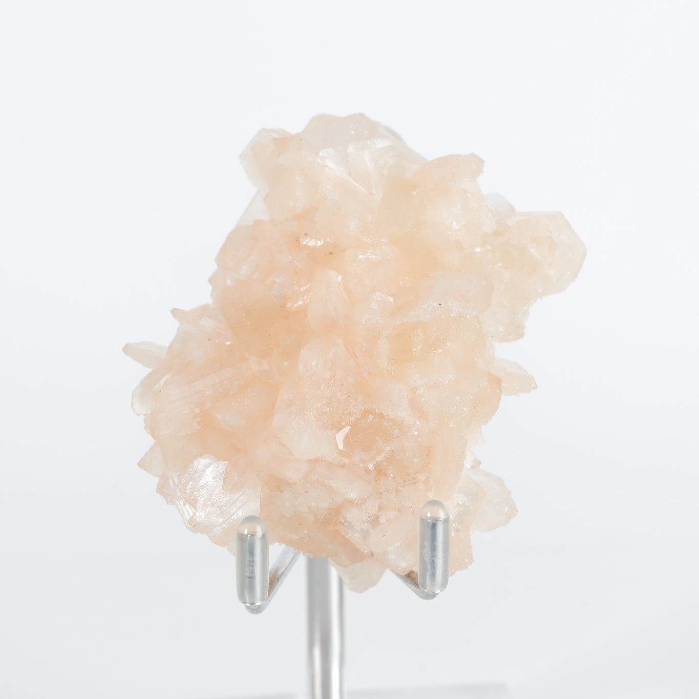 Green Apophyllite with Pink Stilbite & Sugar Druzy Cluster