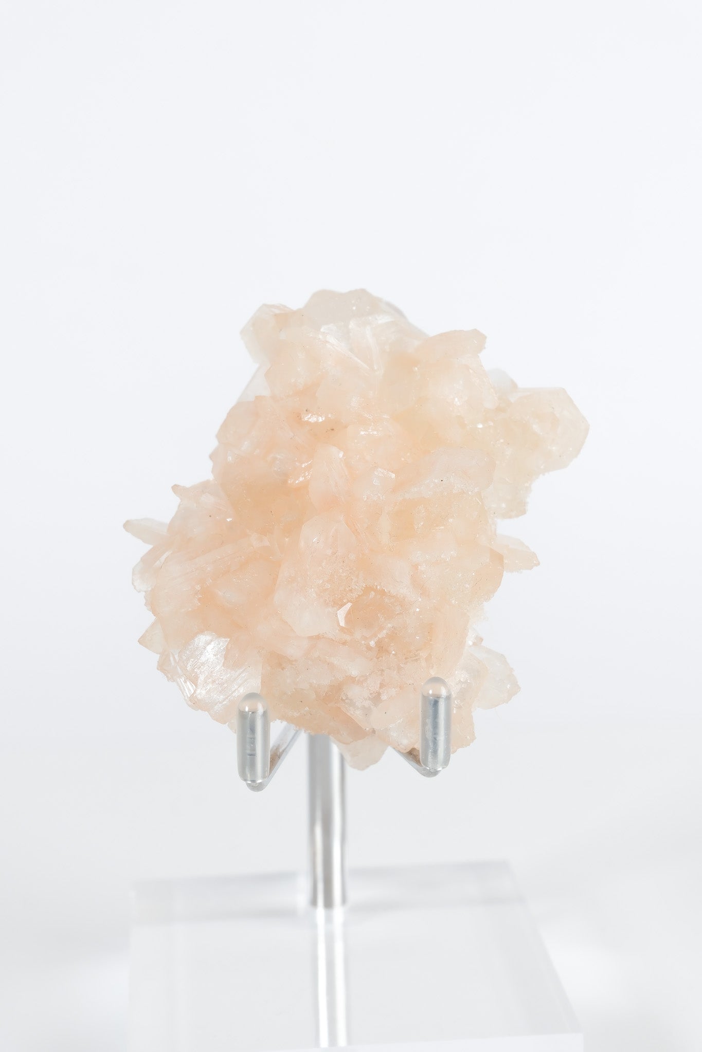 Green Apophyllite with Pink Stilbite & Sugar Druzy Cluster