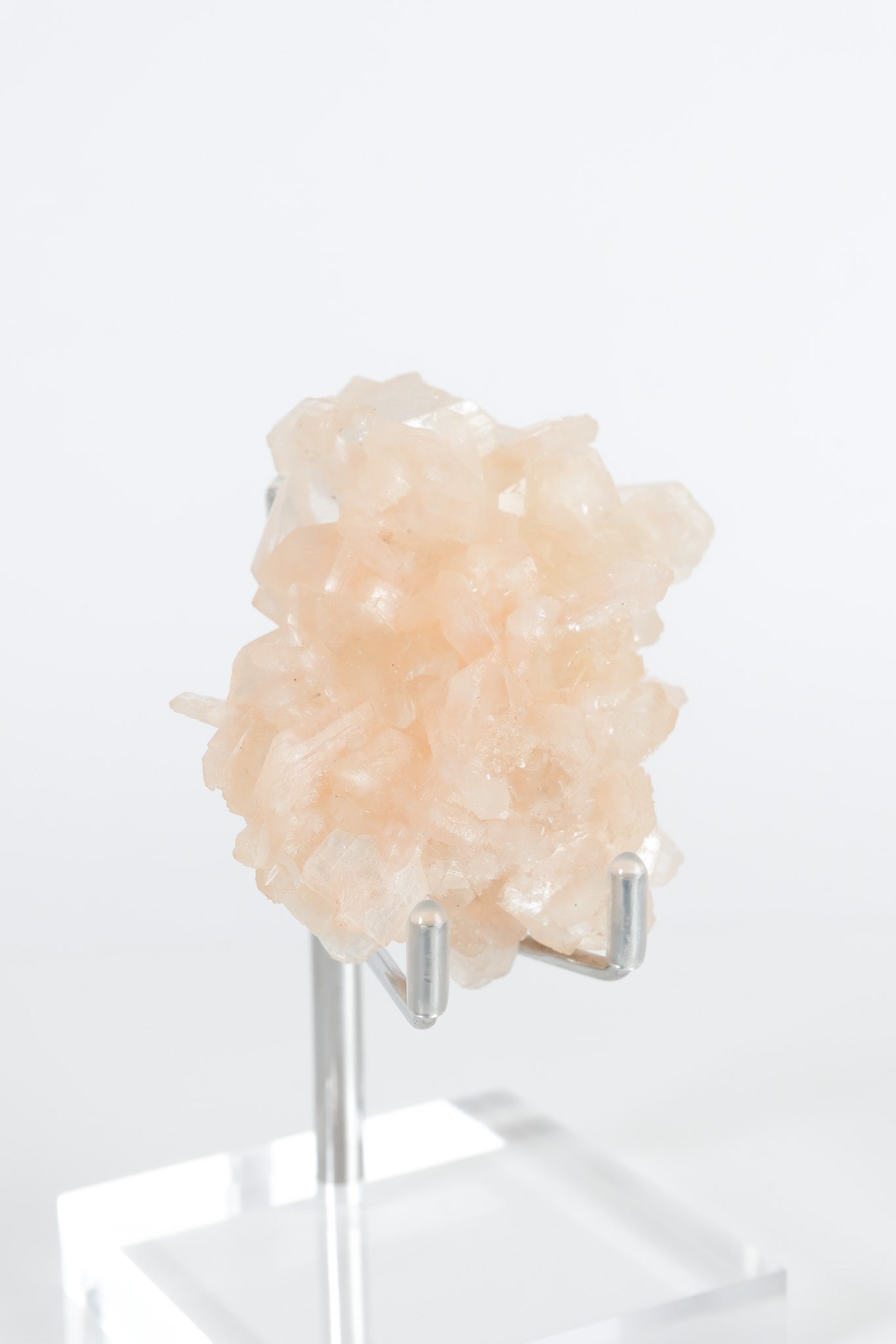 Green Apophyllite with Pink Stilbite & Sugar Druzy Cluster