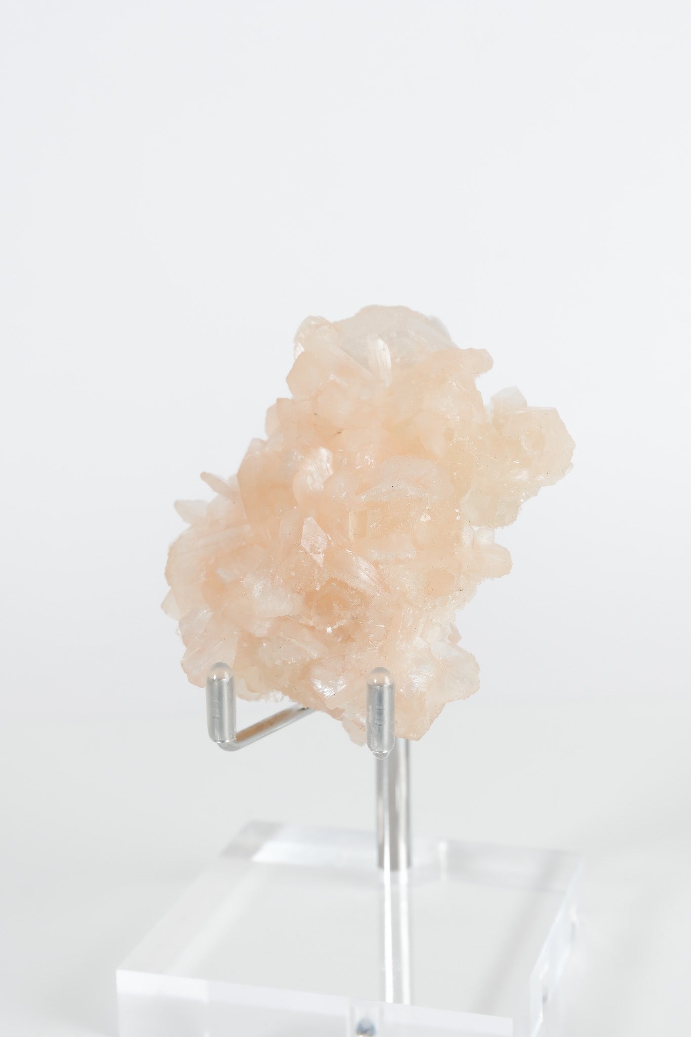 Green Apophyllite with Pink Stilbite & Sugar Druzy Cluster