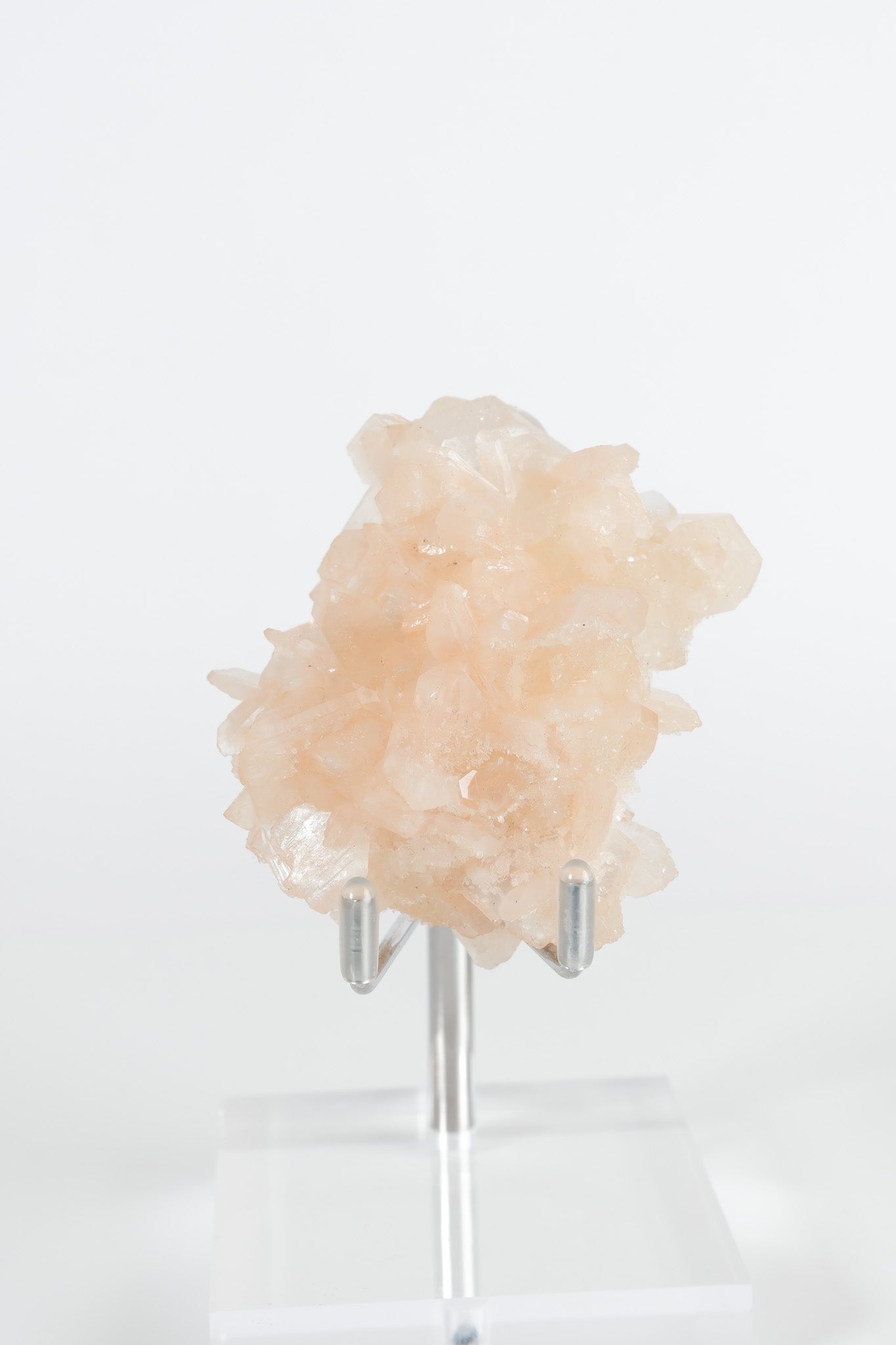 Green Apophyllite with Pink Stilbite & Sugar Druzy Cluster