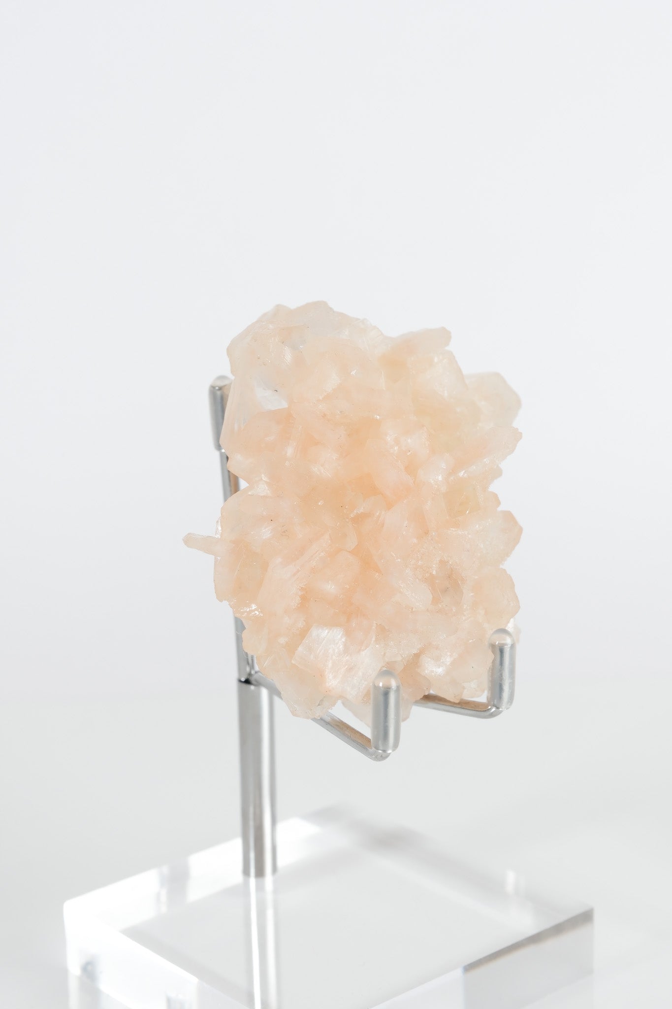 Green Apophyllite with Pink Stilbite & Sugar Druzy Cluster