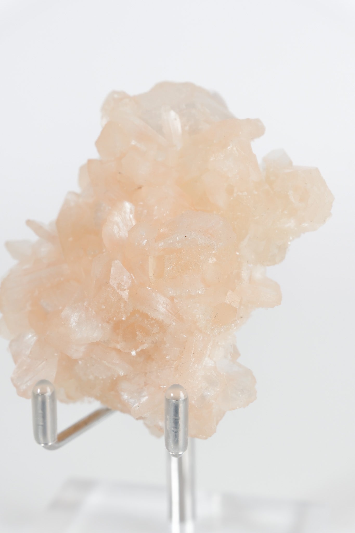 Green Apophyllite with Pink Stilbite & Sugar Druzy Cluster