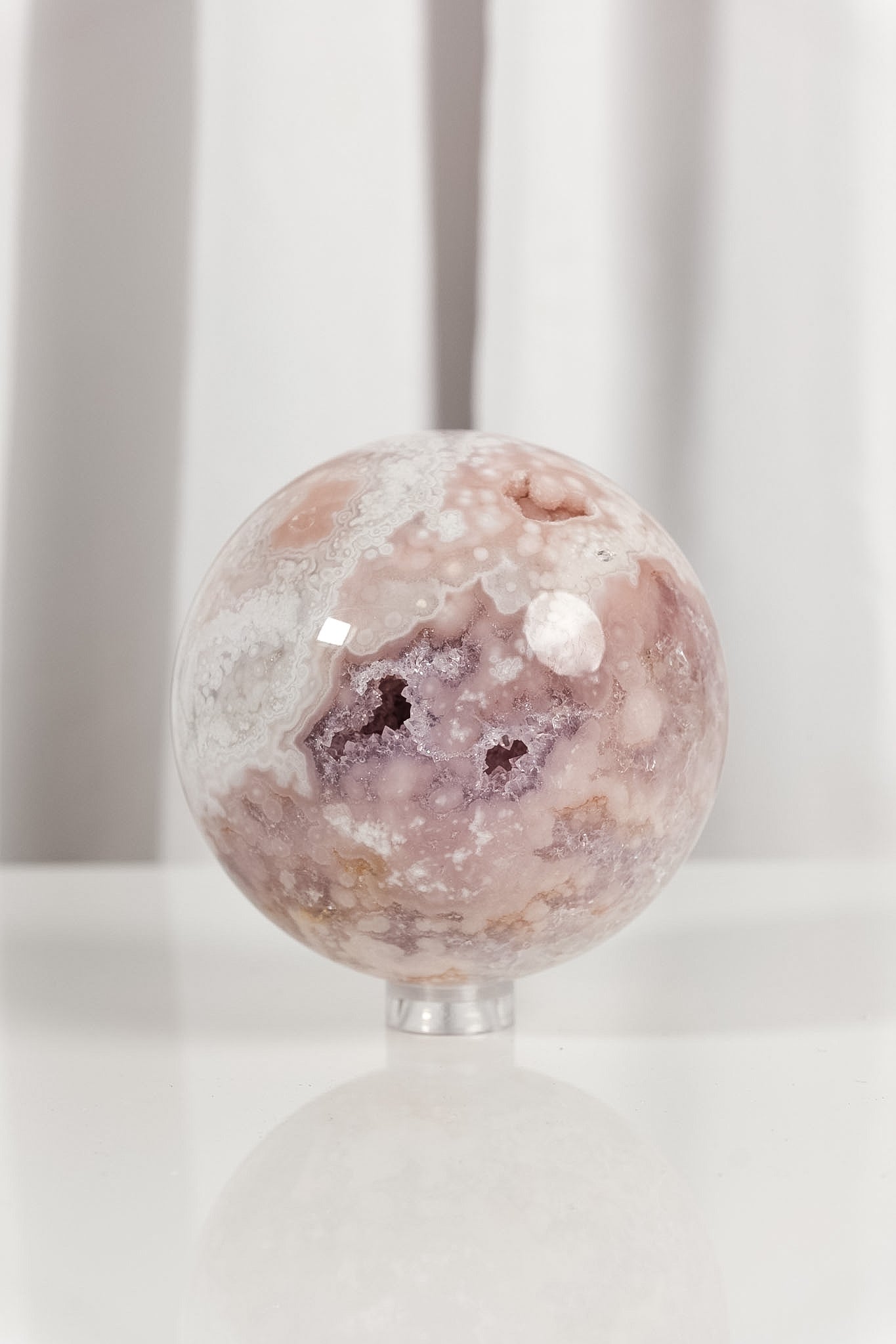 High Quality Flower Agate Sphere