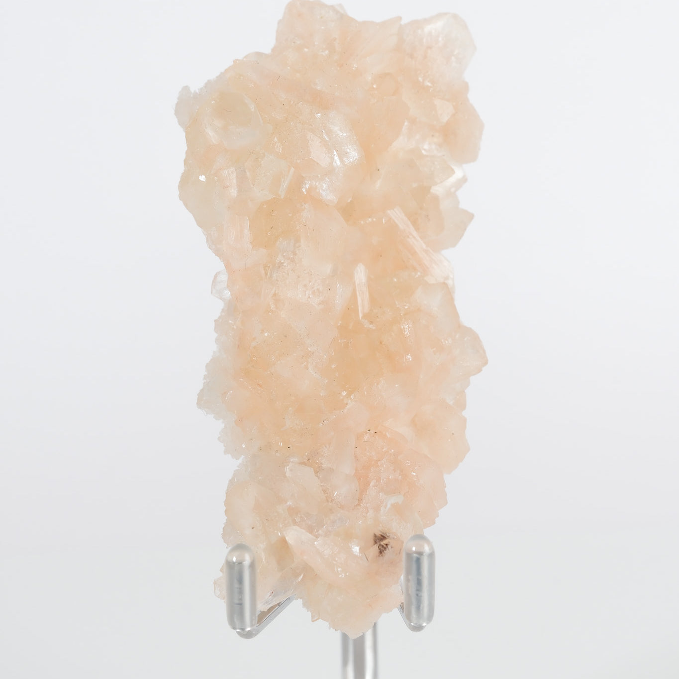 Green Apophyllite with Pink Stilbite & Sugar Druzy Cluster