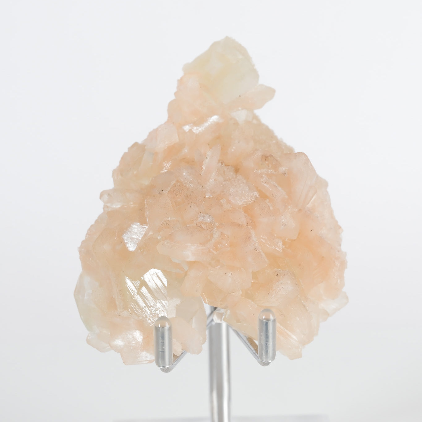 Green Apophyllite with Pink Stilbite & Sugar Druzy Cluster