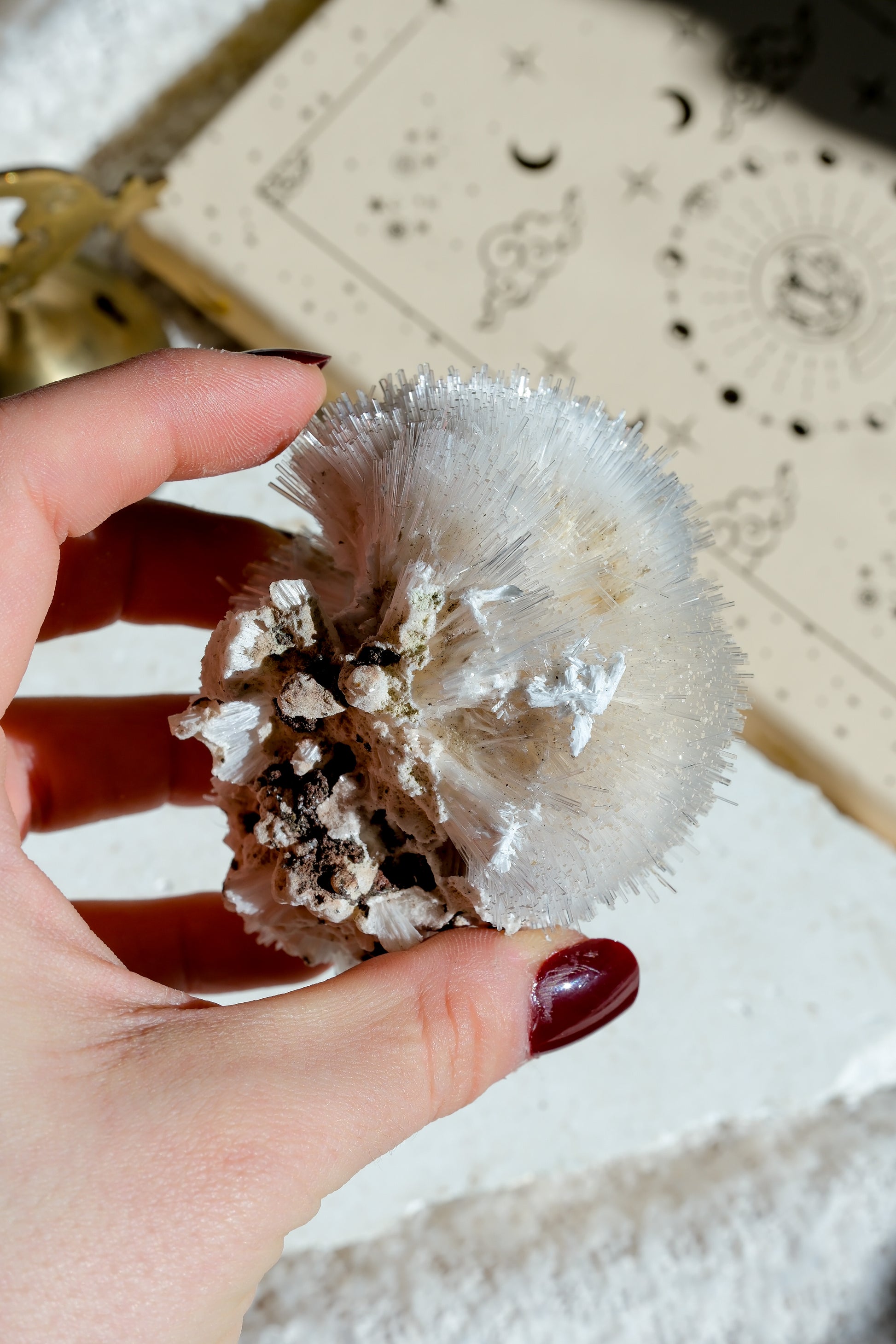 Mesolite Specimen Cluster  · 01