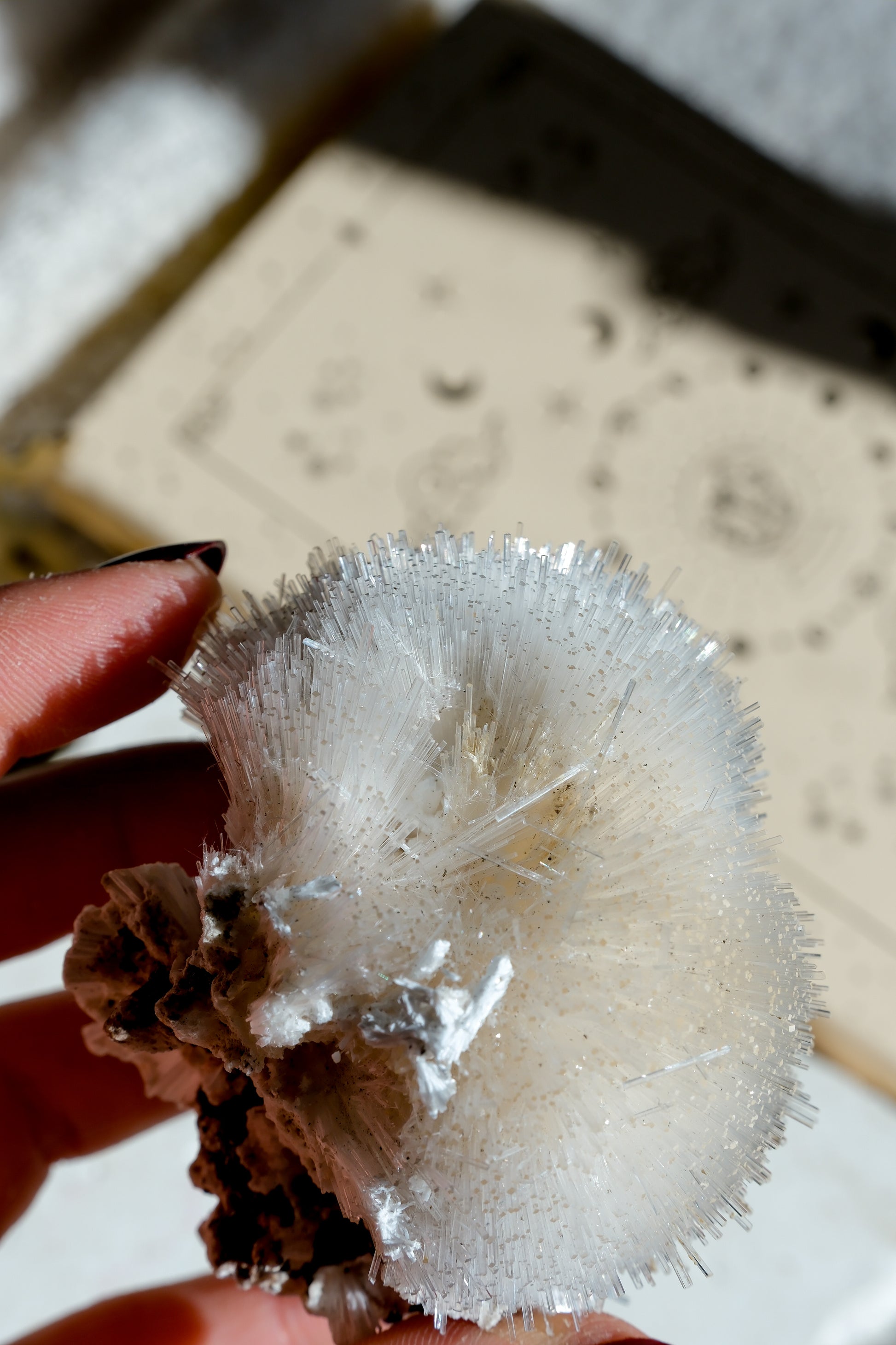 Mesolite Specimen Cluster  · 01