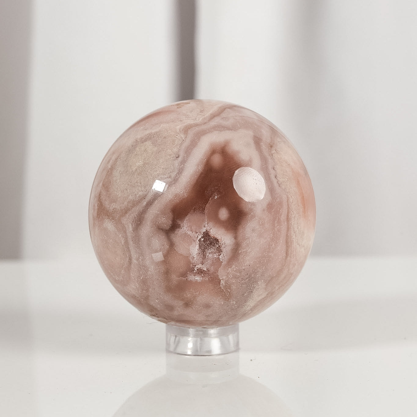 High Quality Flower Agate Sphere