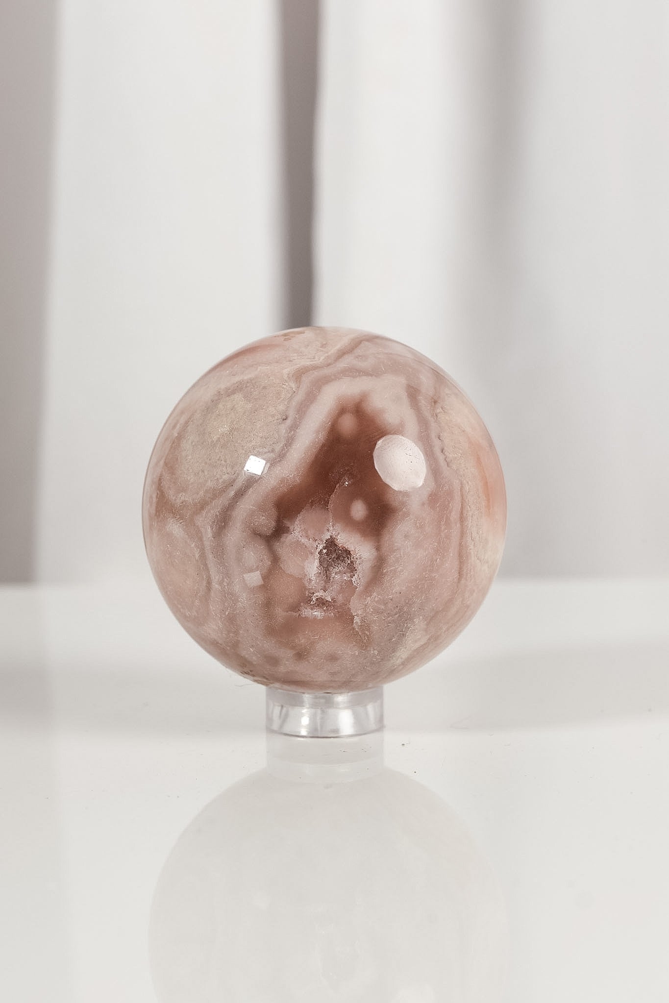 High Quality Flower Agate Sphere