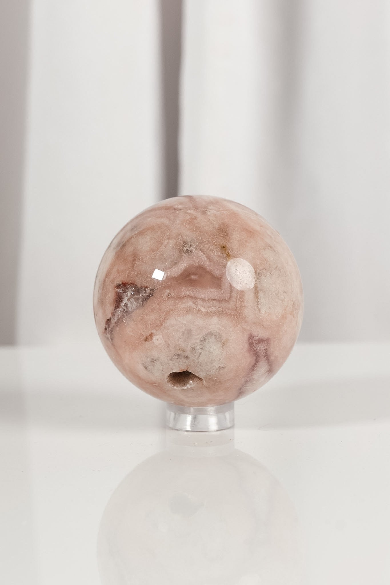 High Quality Flower Agate Sphere