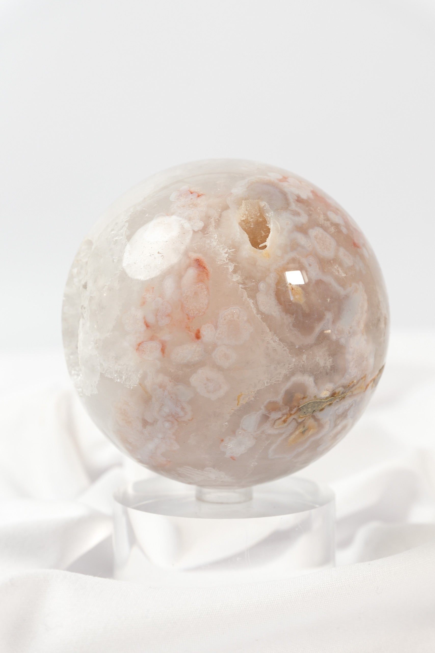 Flower Agate Sphere