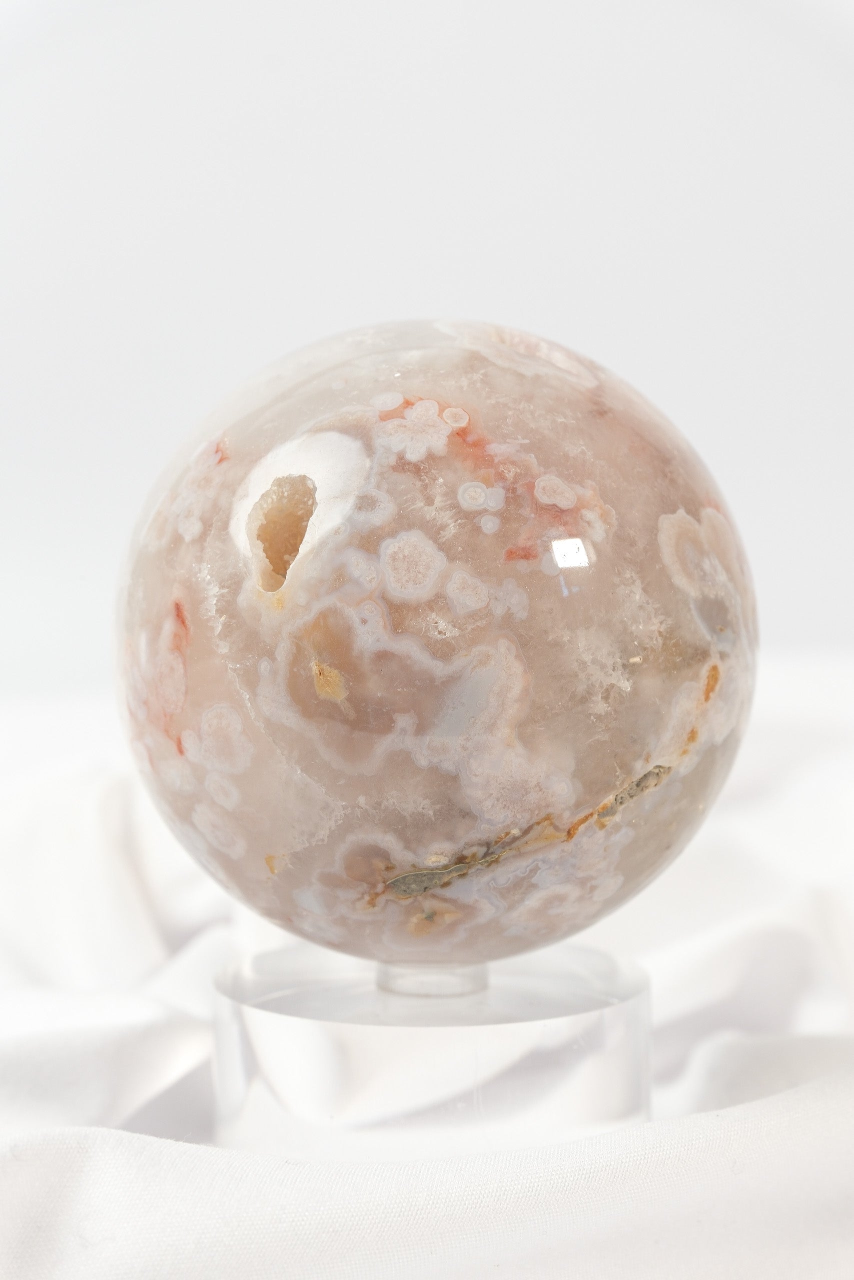 Flower Agate Sphere