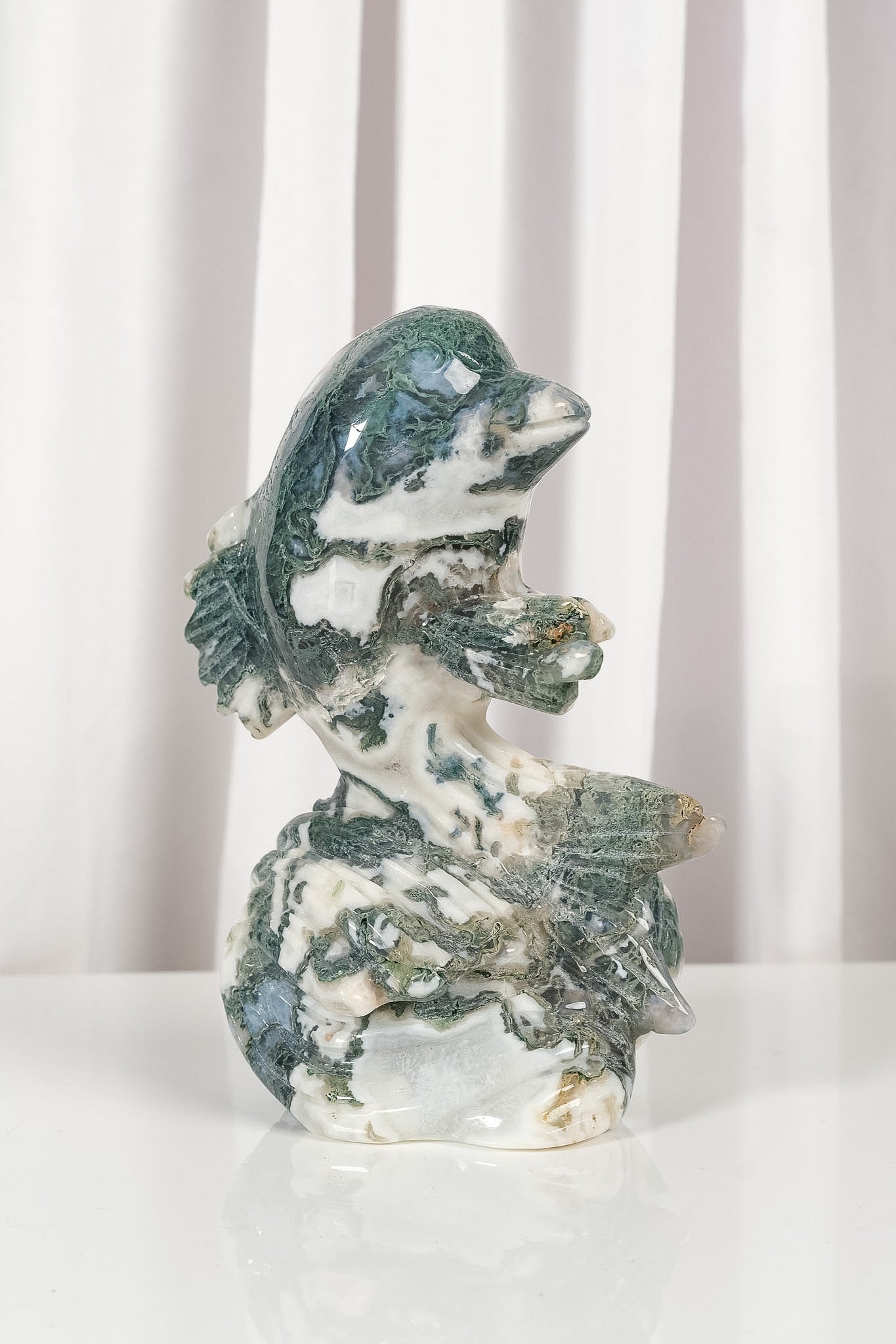 Moss Agate Dolphin