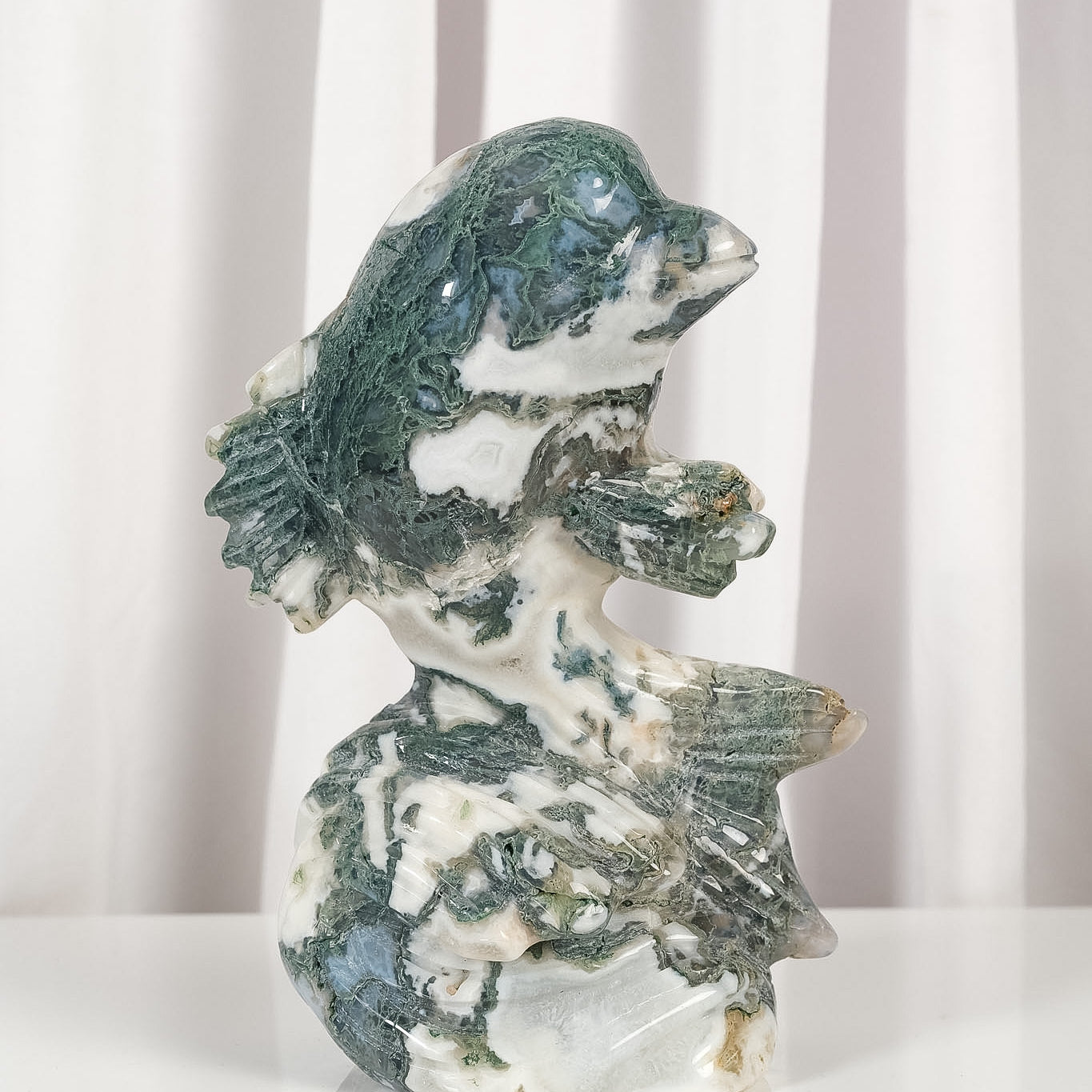 Moss Agate Dolphin