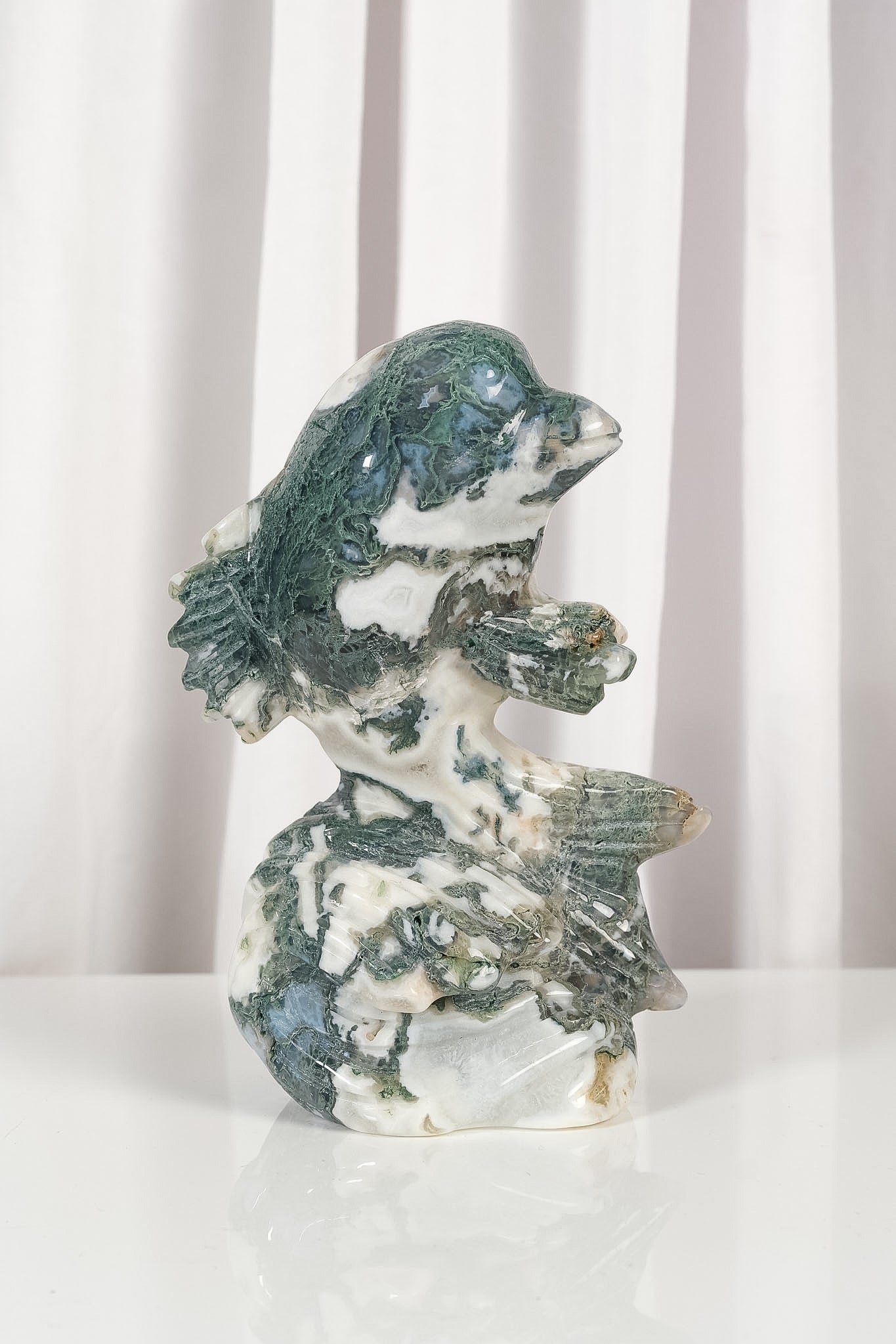 Moss Agate Dolphin