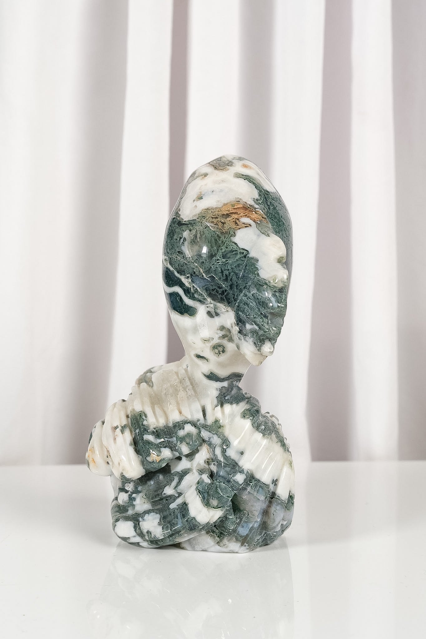 Moss Agate Dolphin
