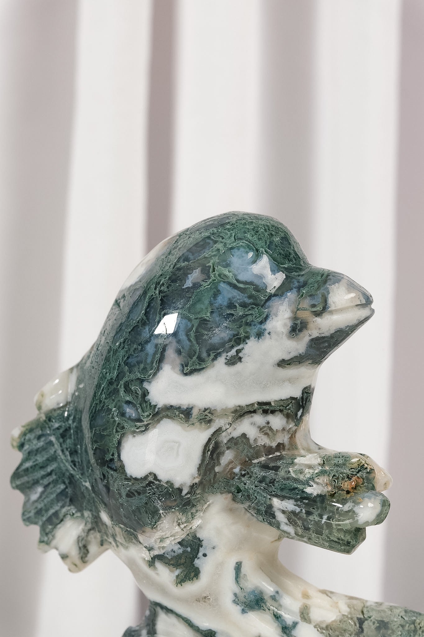 Moss Agate Dolphin