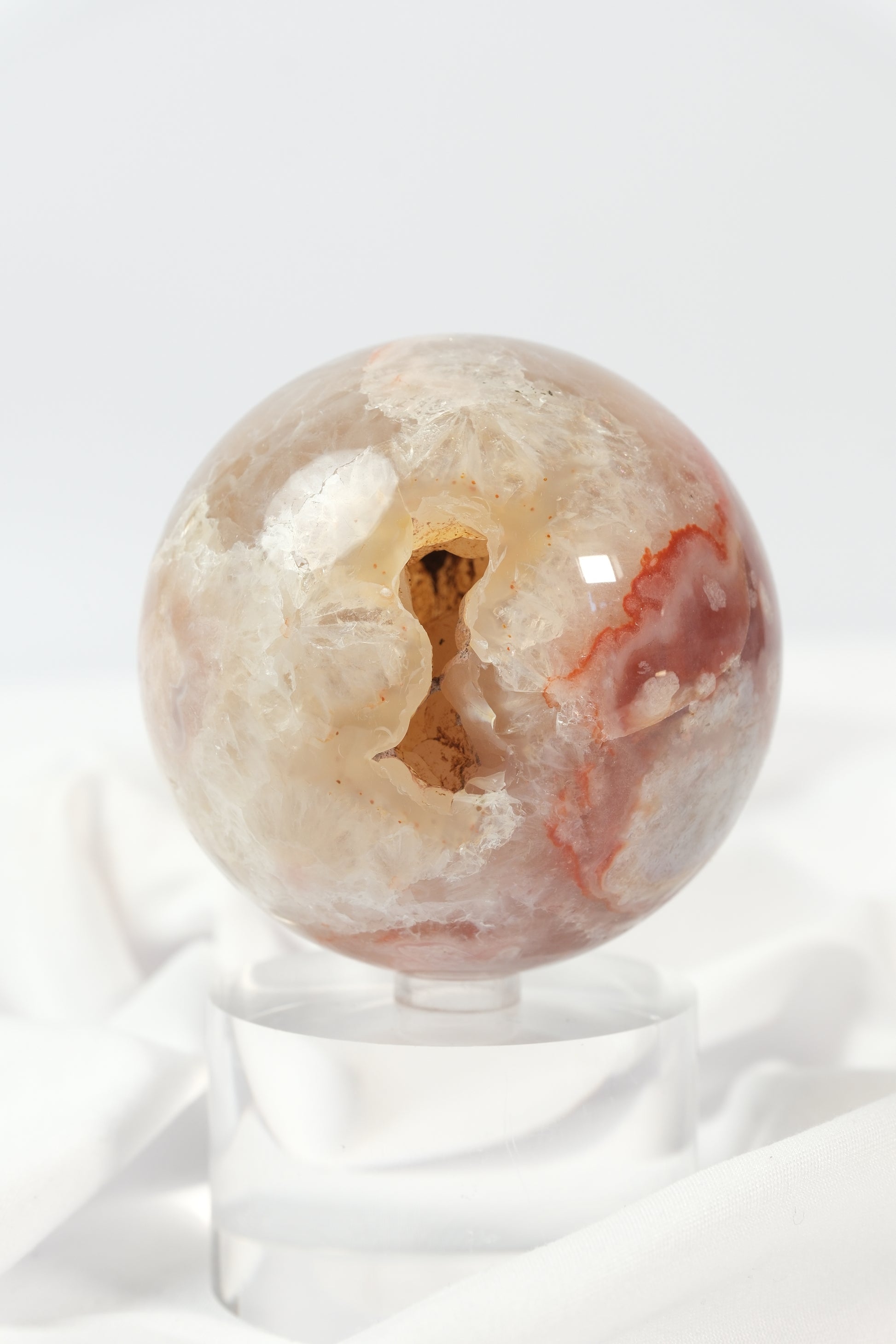 Flower Agate Sphere