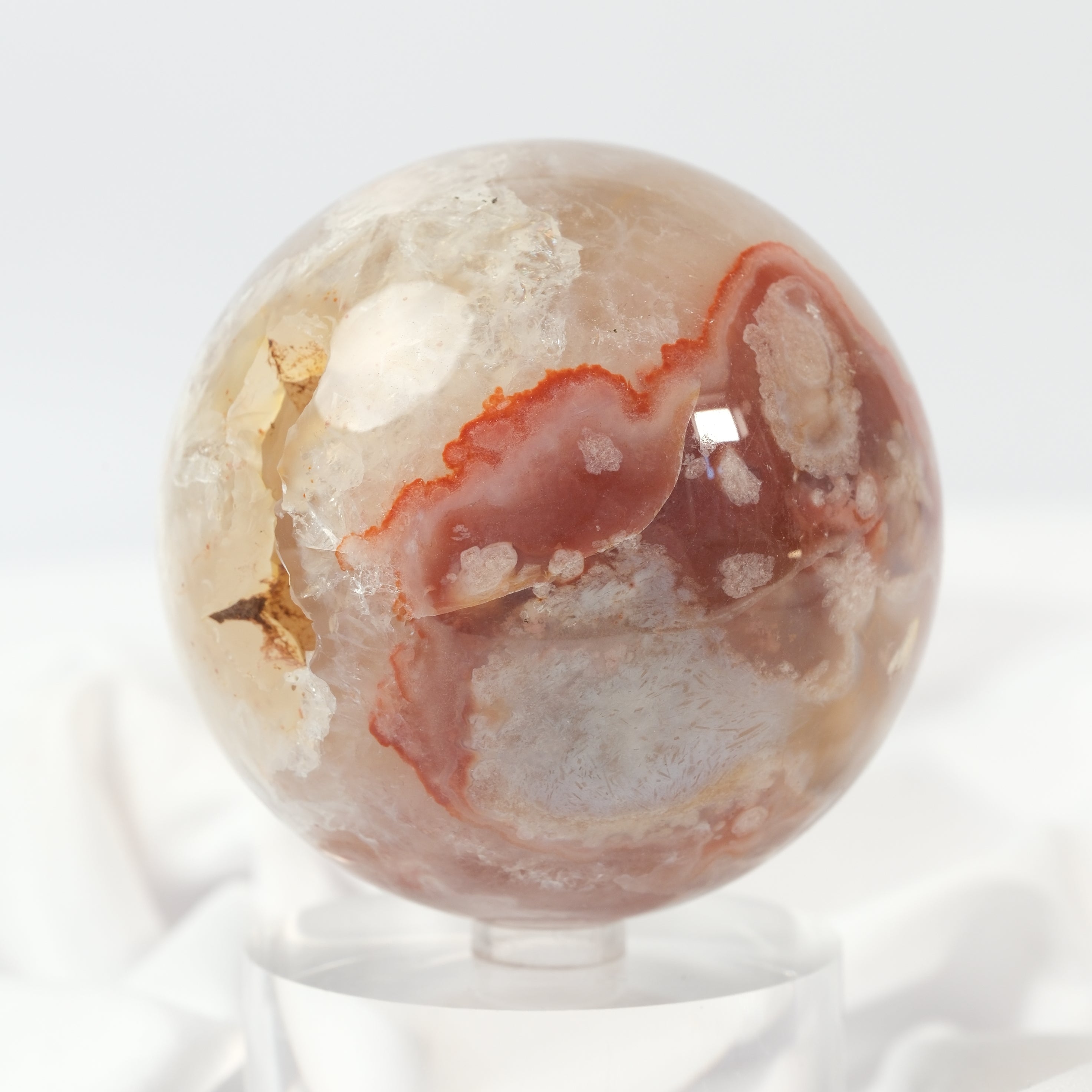 Flower Agate Sphere