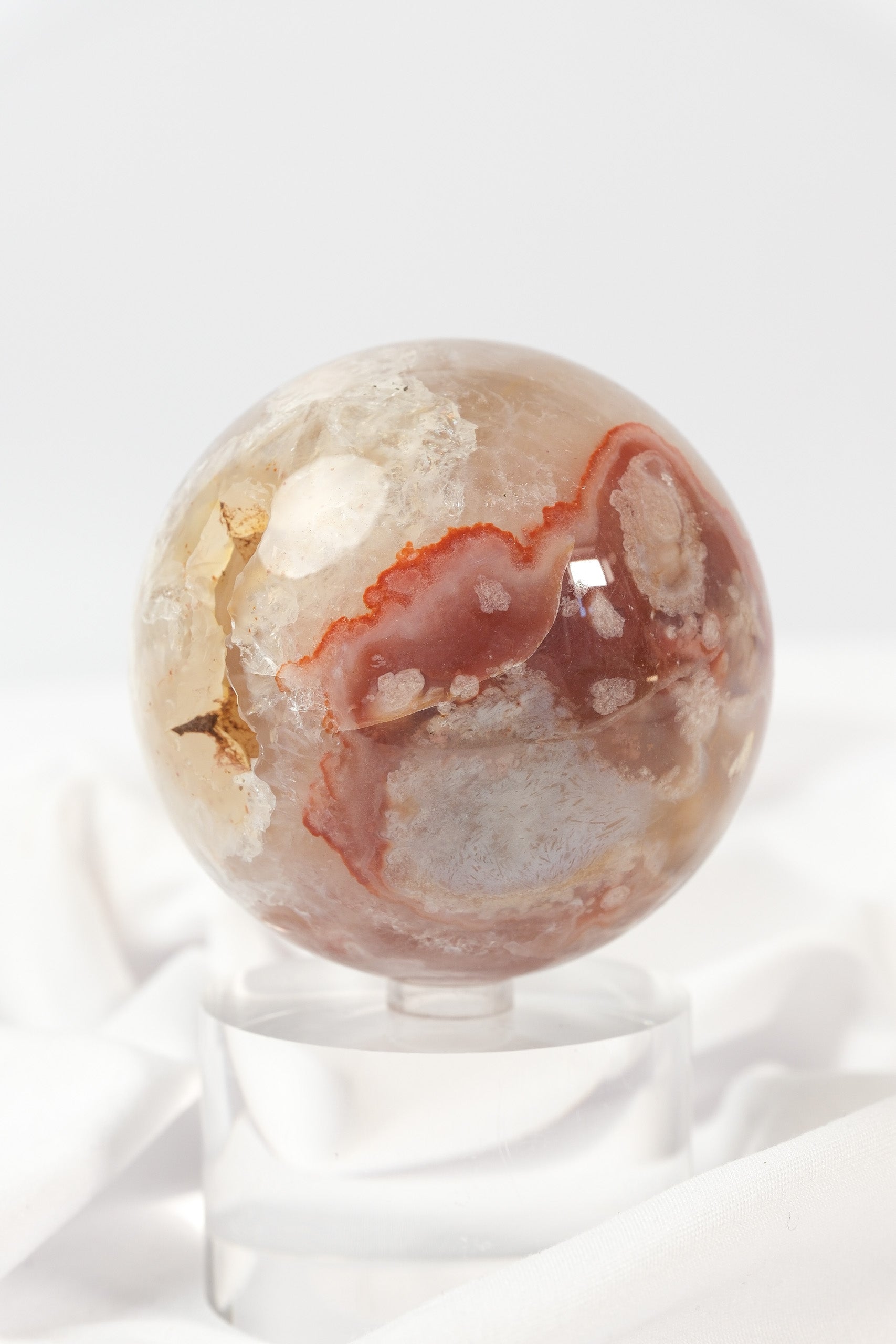 Flower Agate Sphere