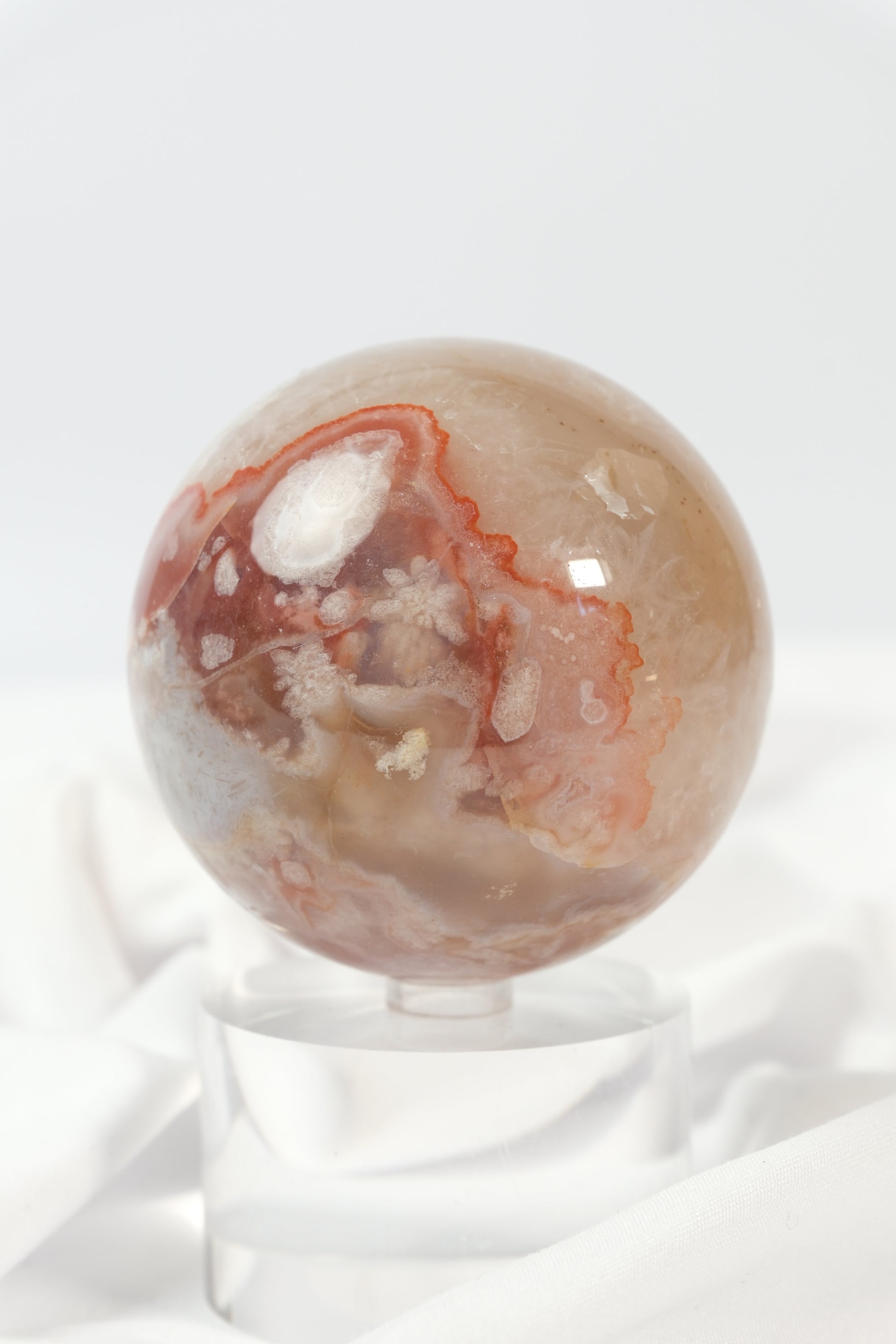 Flower Agate Sphere