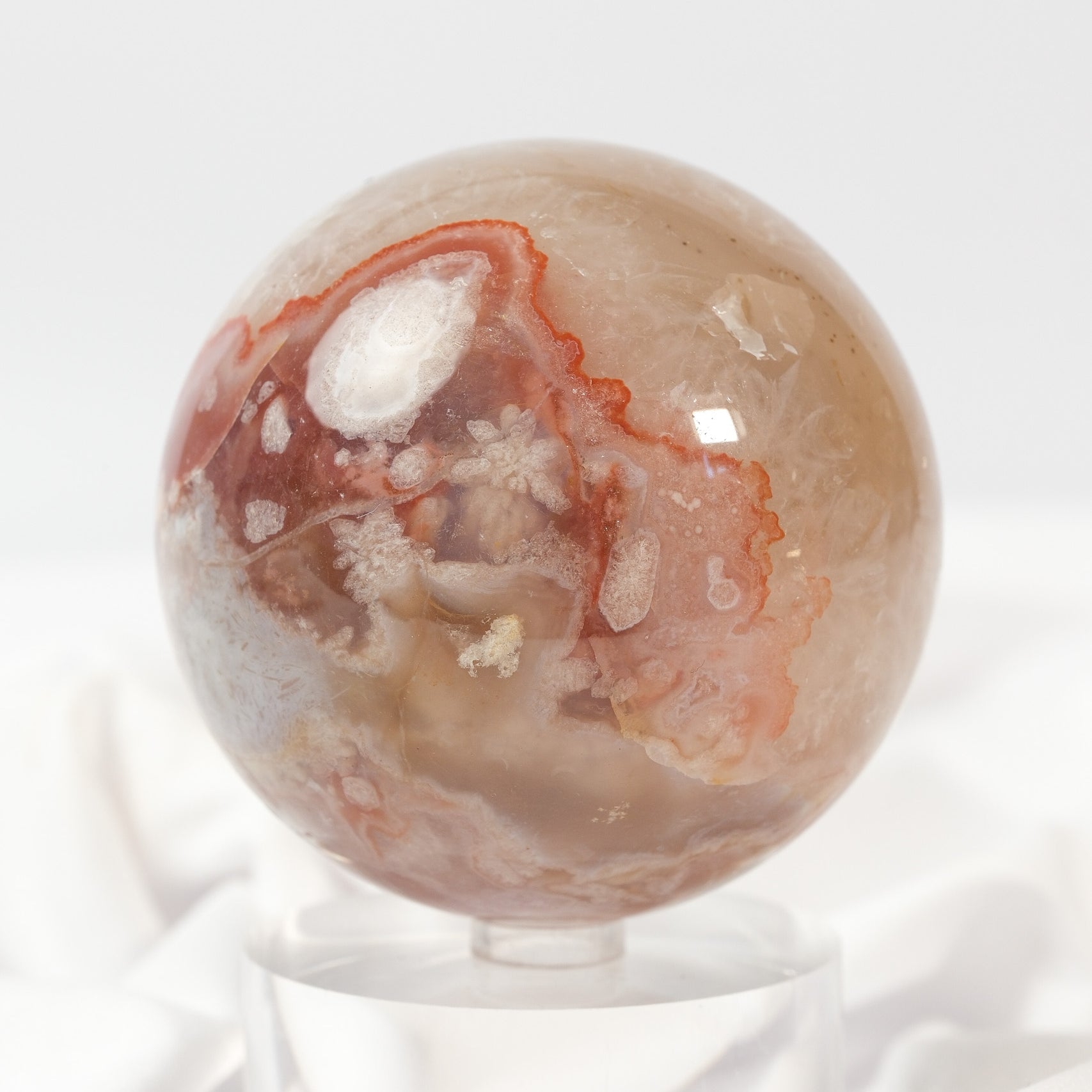 Flower Agate Sphere