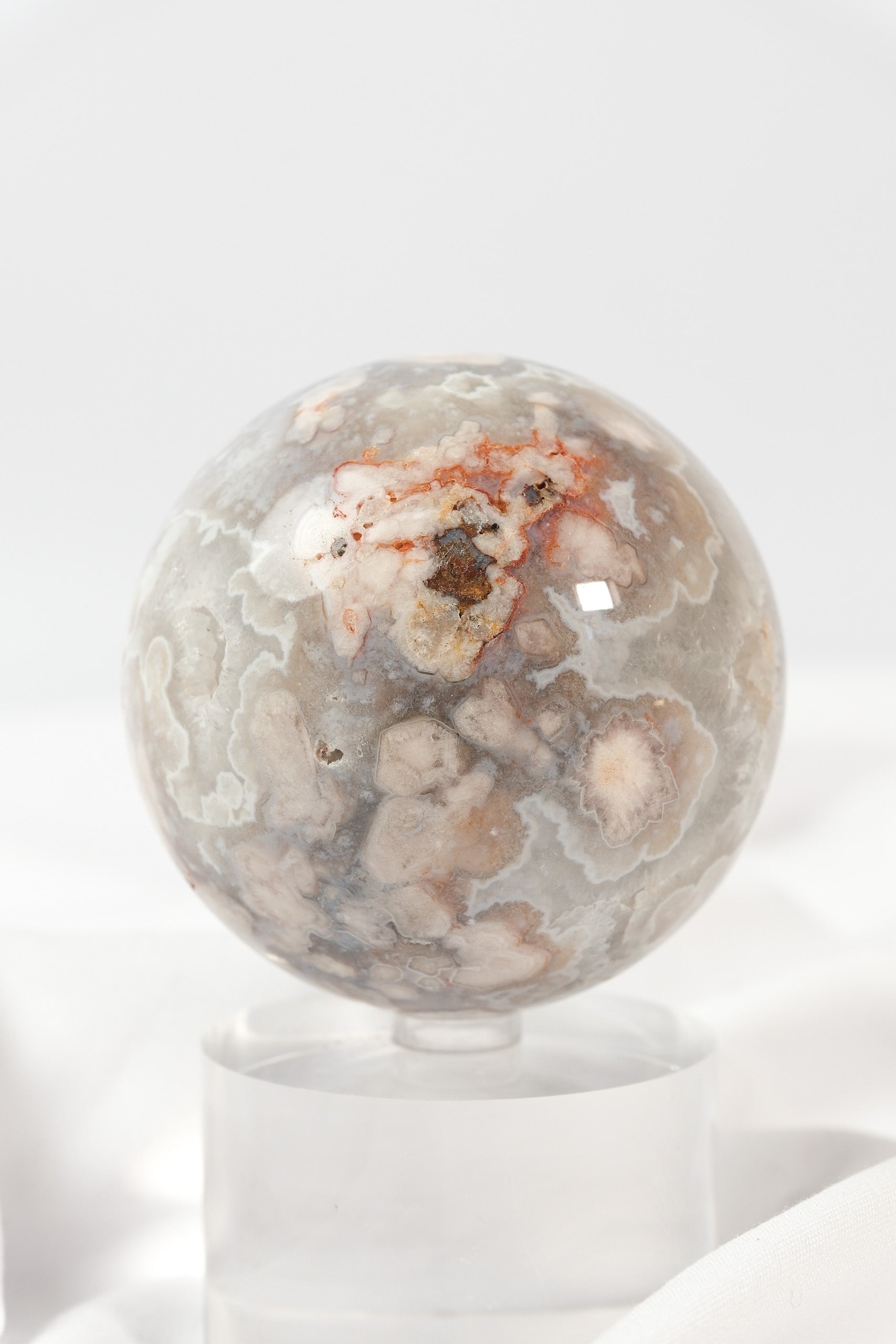 Flower Agate Sphere