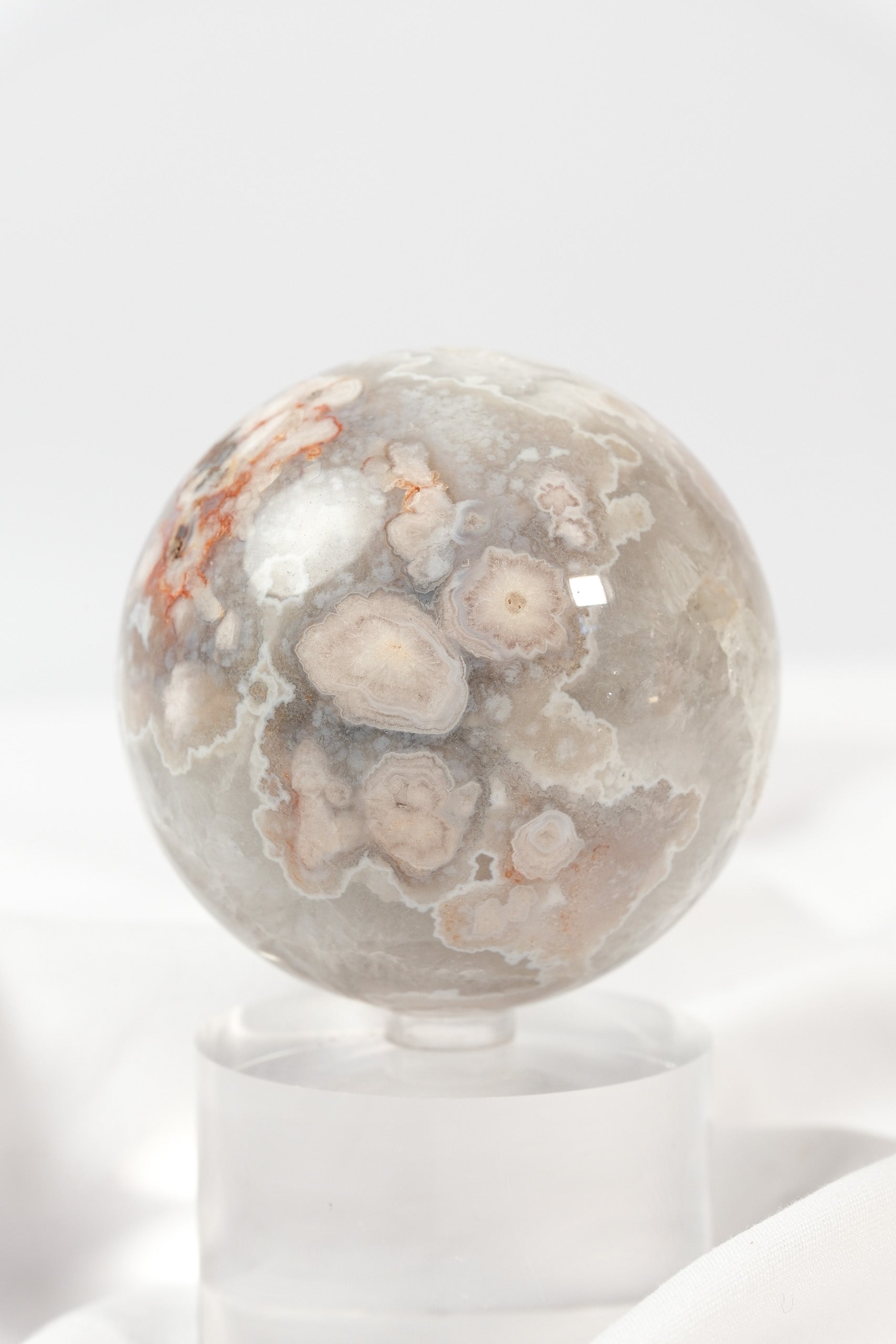 Flower Agate Sphere