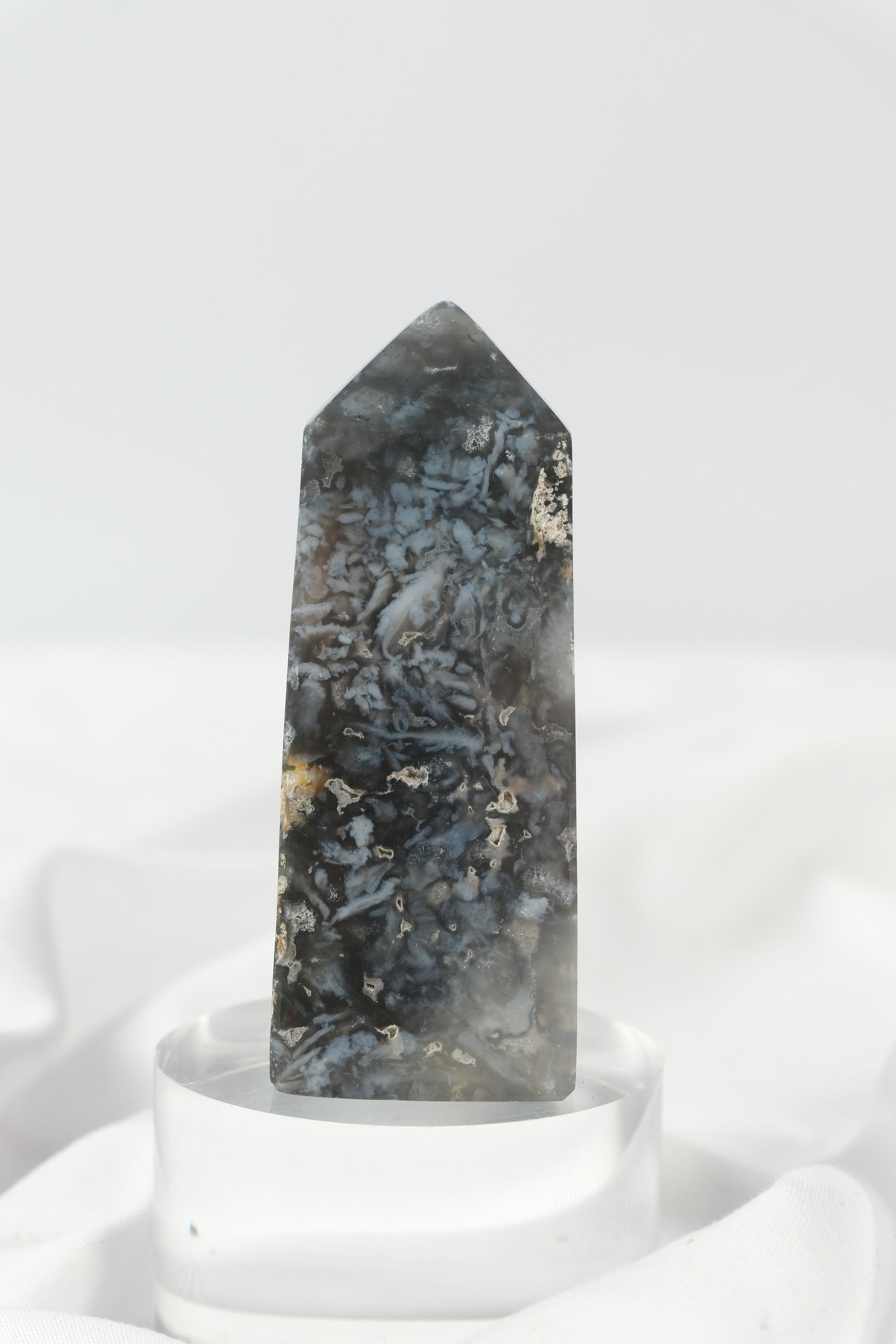 Blue Plume Agate Tower