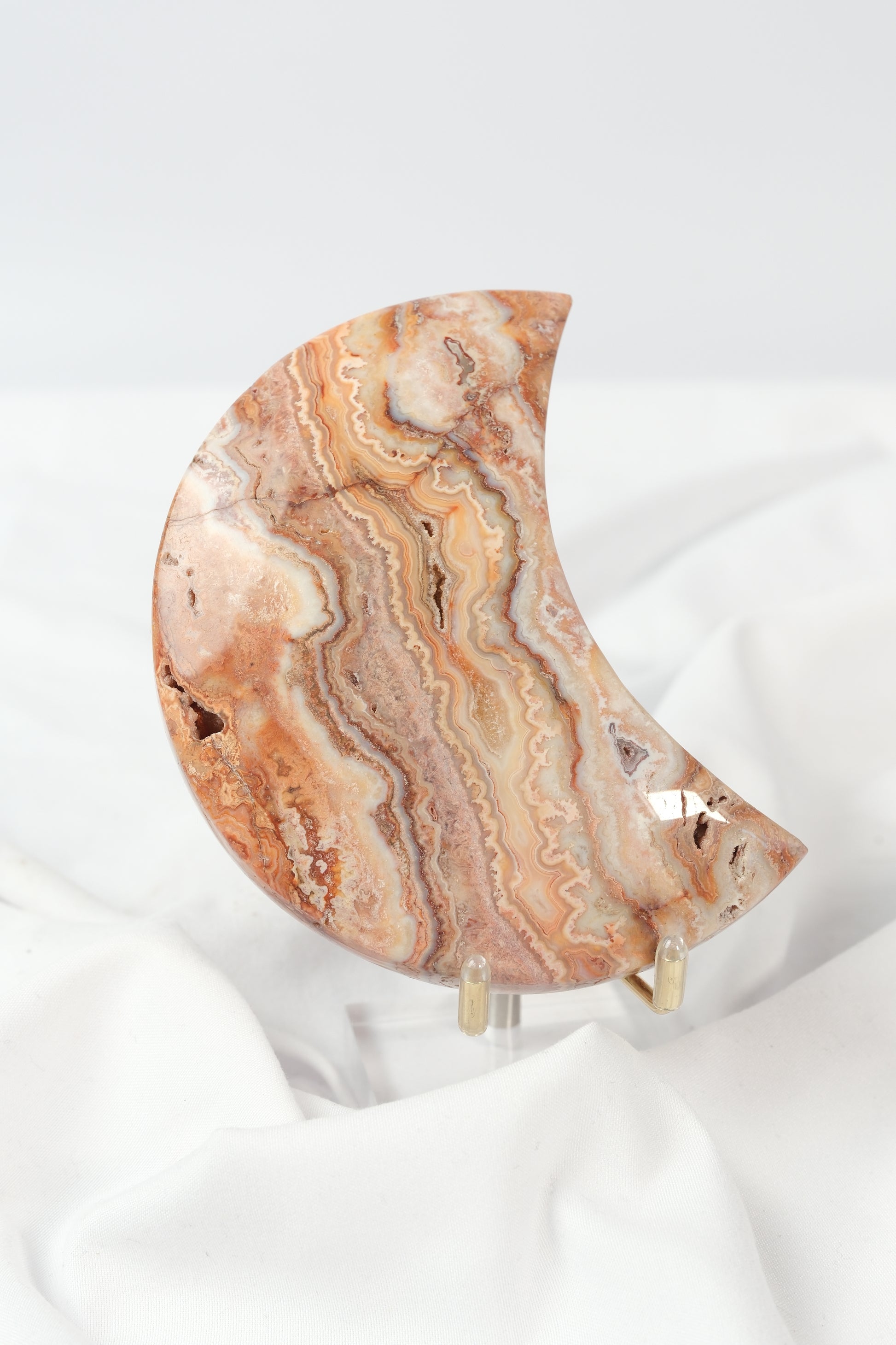 Pink Crazy Lace Moon on Stand