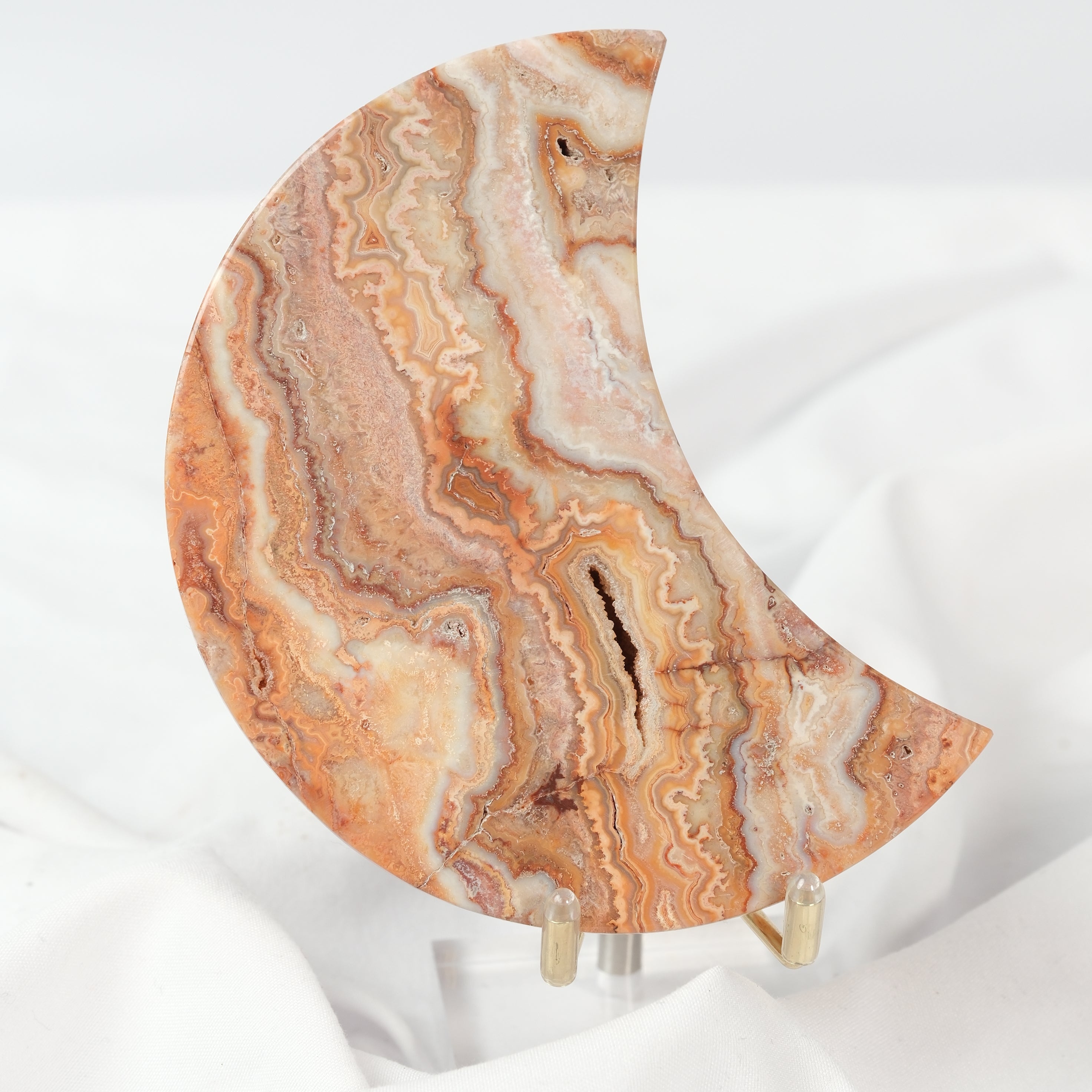 Pink Crazy Lace Moon on Stand