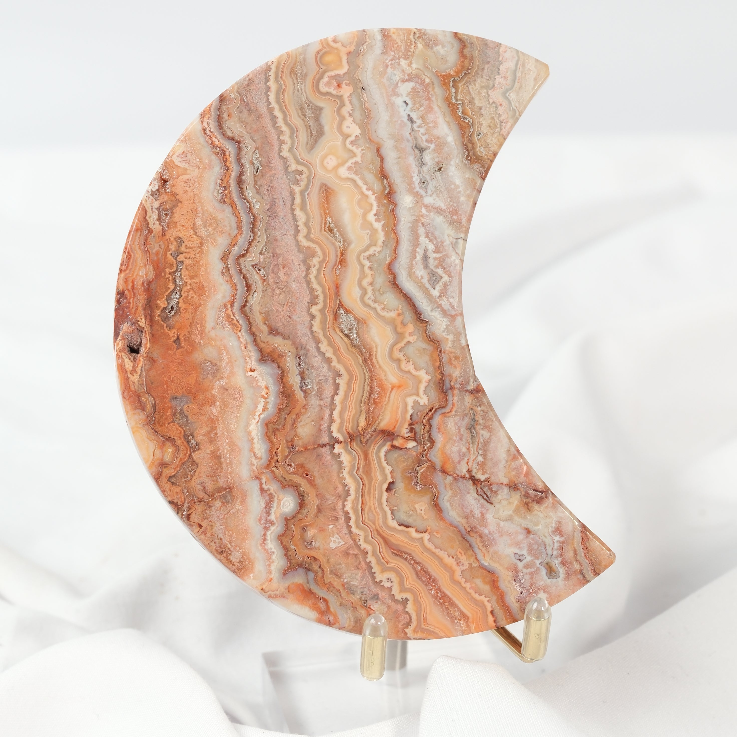 Pink Crazy Lace Moon on Stand