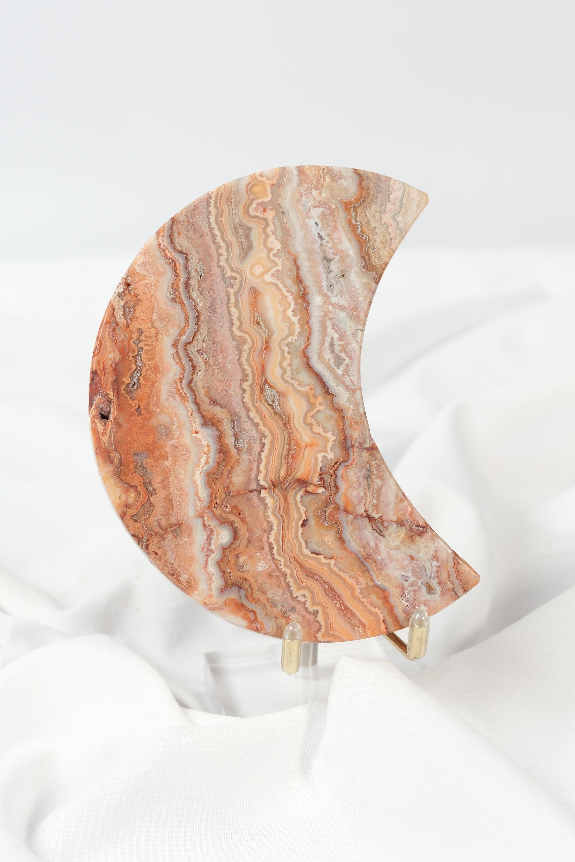 Pink Crazy Lace Moon on Stand