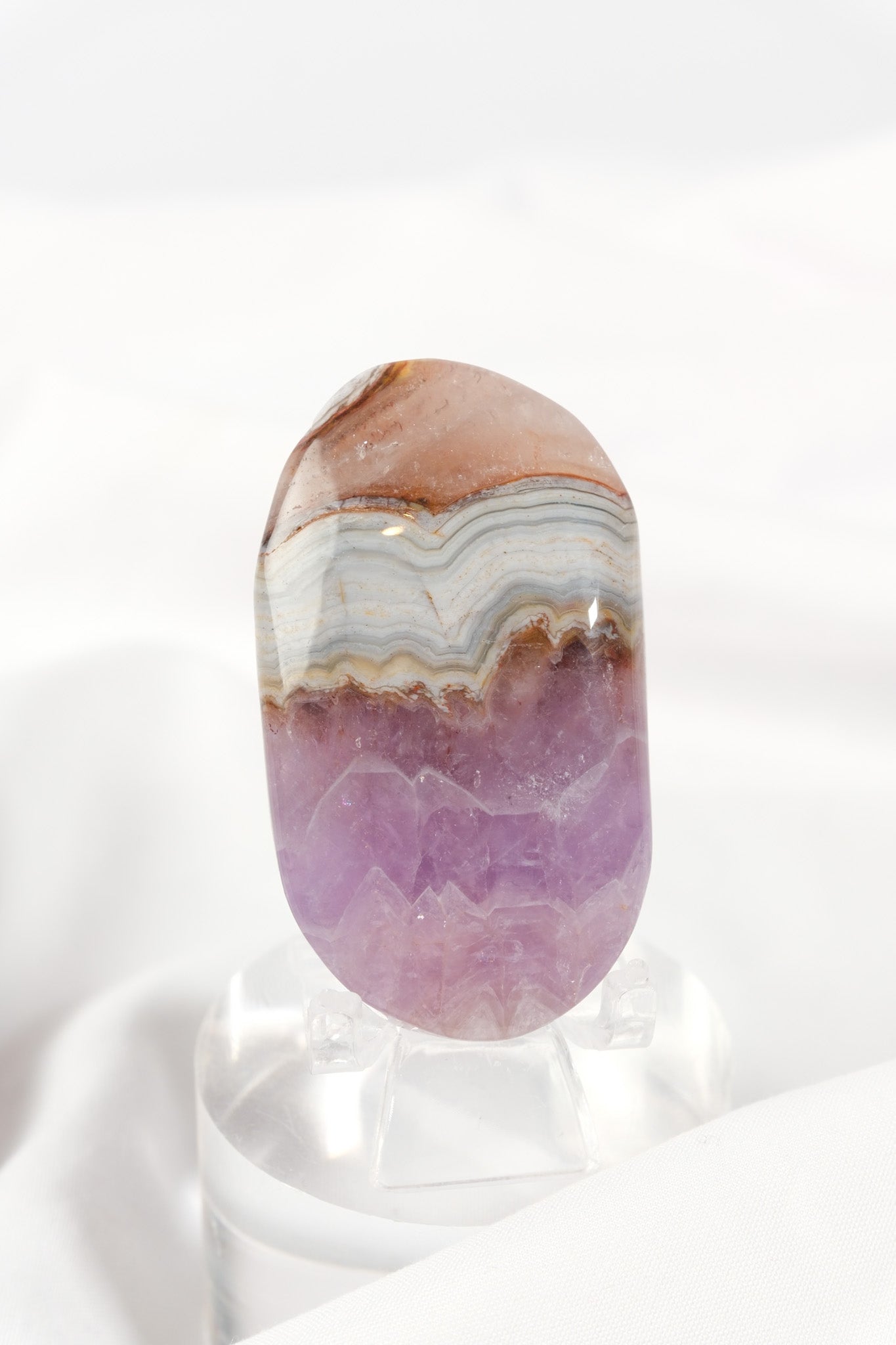 Amethyst Lace Agate Palmstone