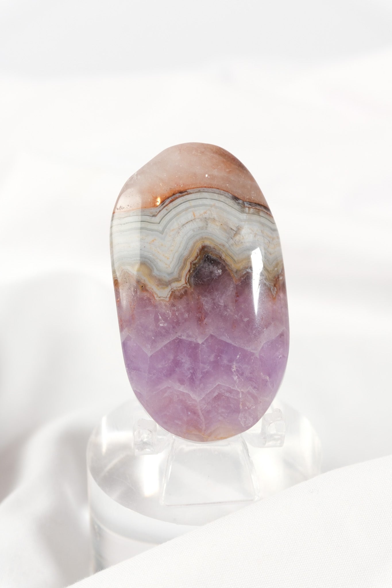 Amethyst Lace Agate Palmstone