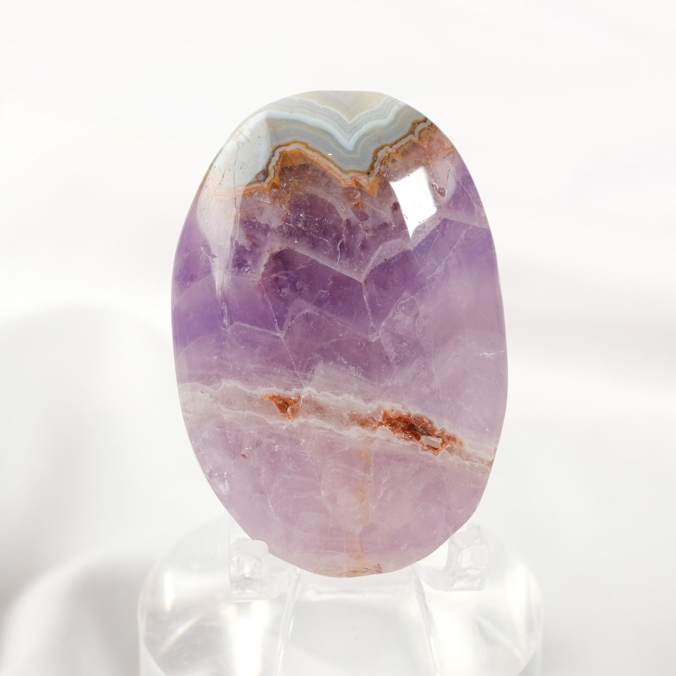 Amethyst Lace Agate Palmstone