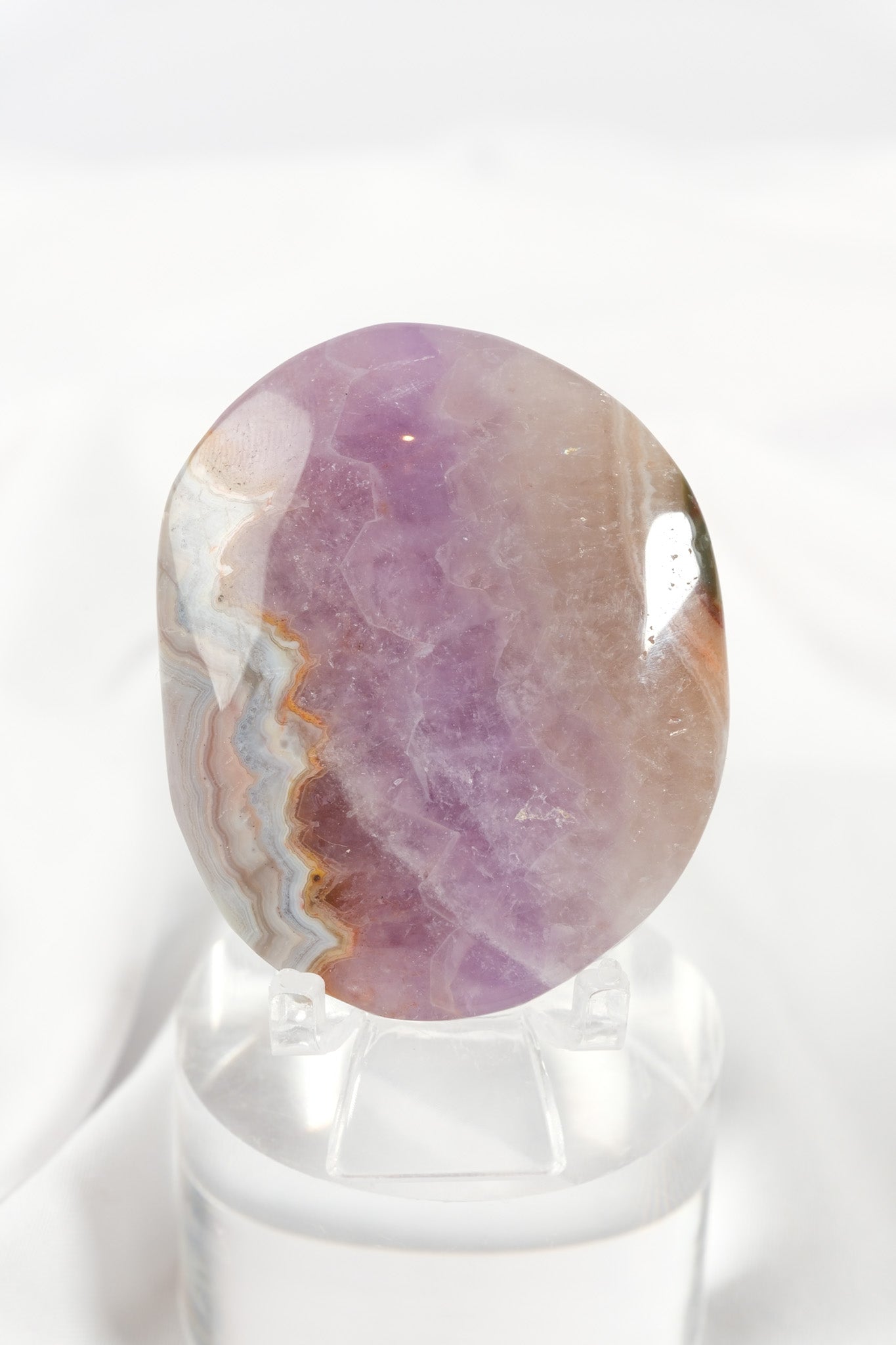 Amethyst Lace Agate Palmstone
