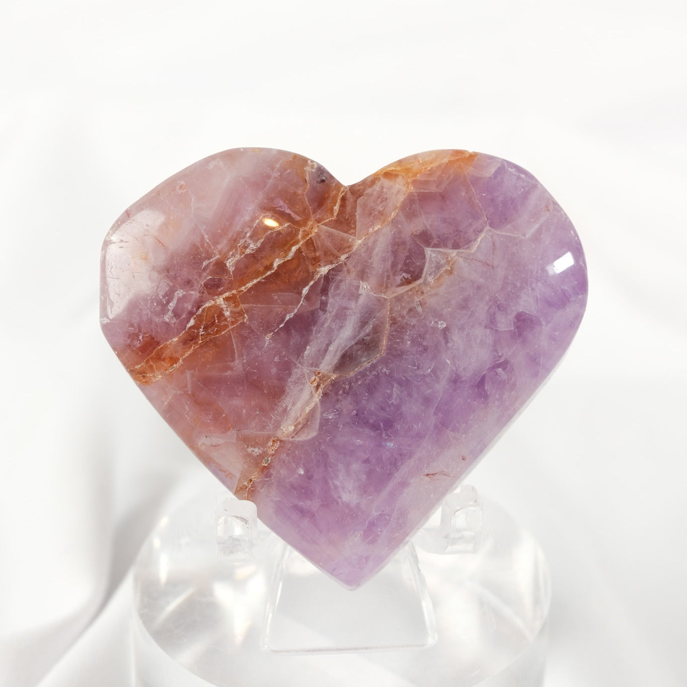 Amethyst Lace Agate Heart