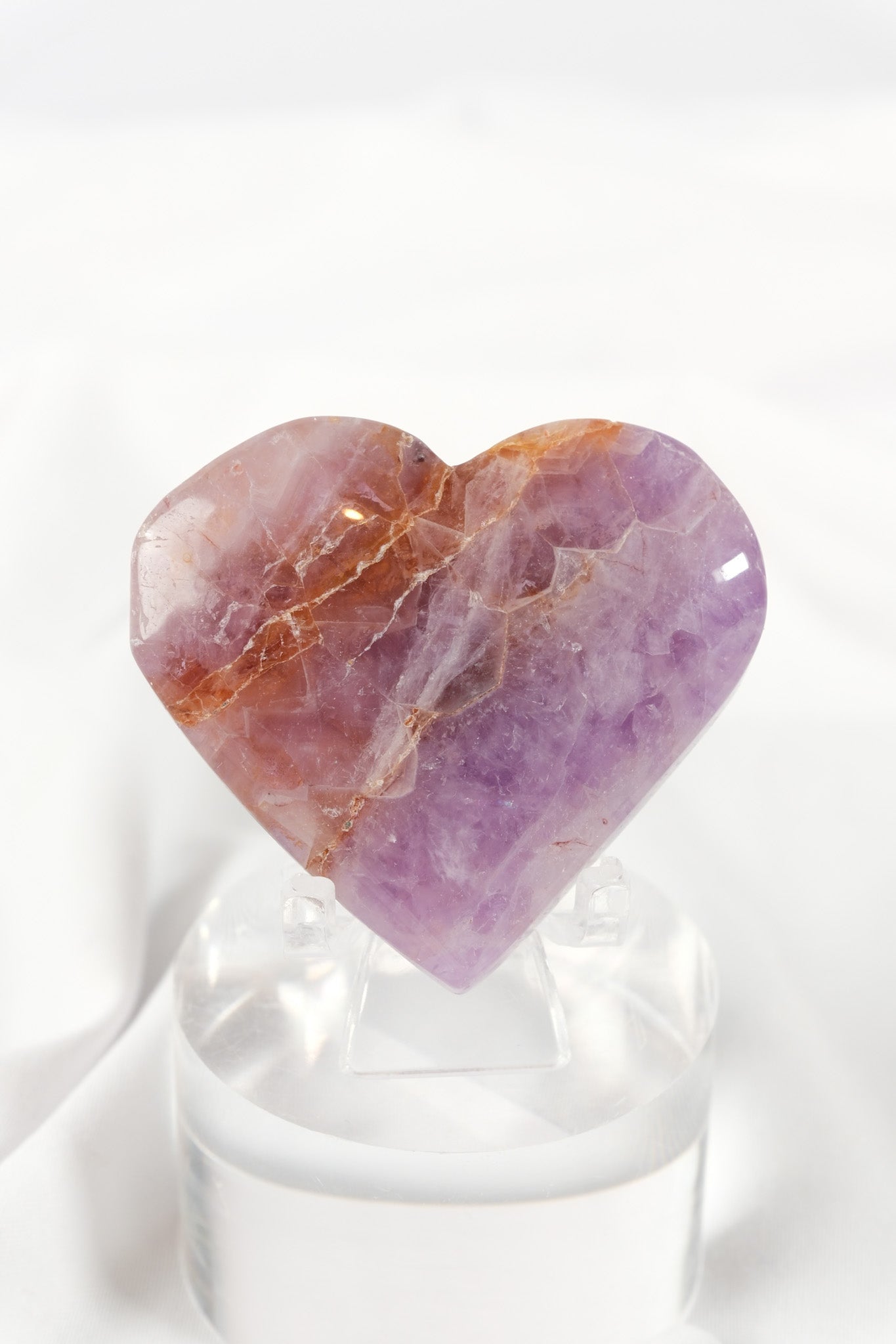 Amethyst Lace Agate Heart