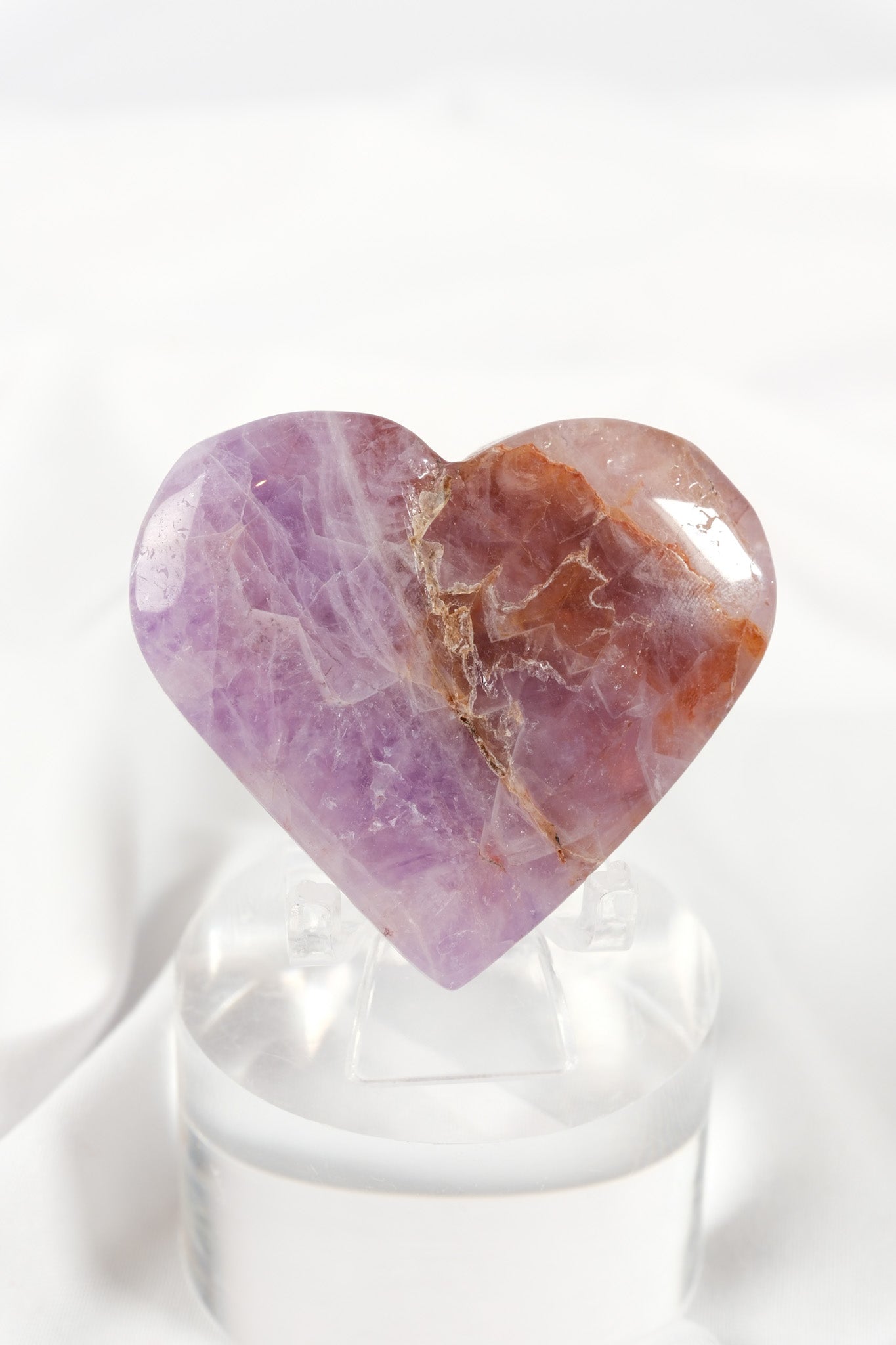 Amethyst Lace Agate Heart